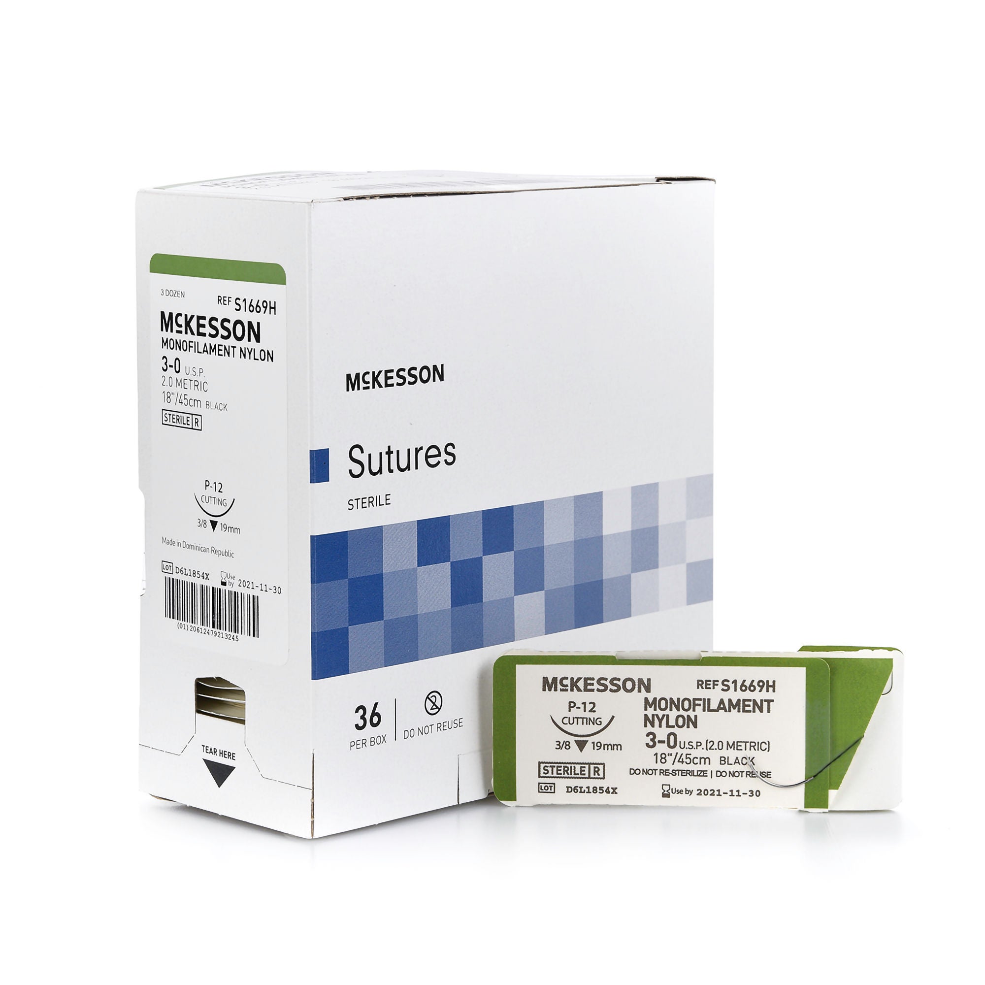 McKesson Brand - S1669H McKesson Suture with P-12 Needle