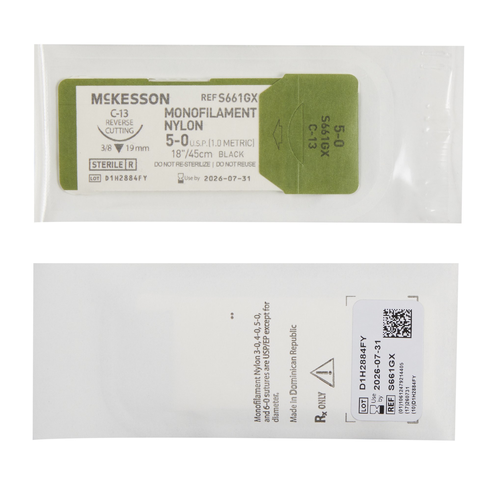 McKesson Brand S661GX - McKesson Suture with C-13 Needle - 1/Box
