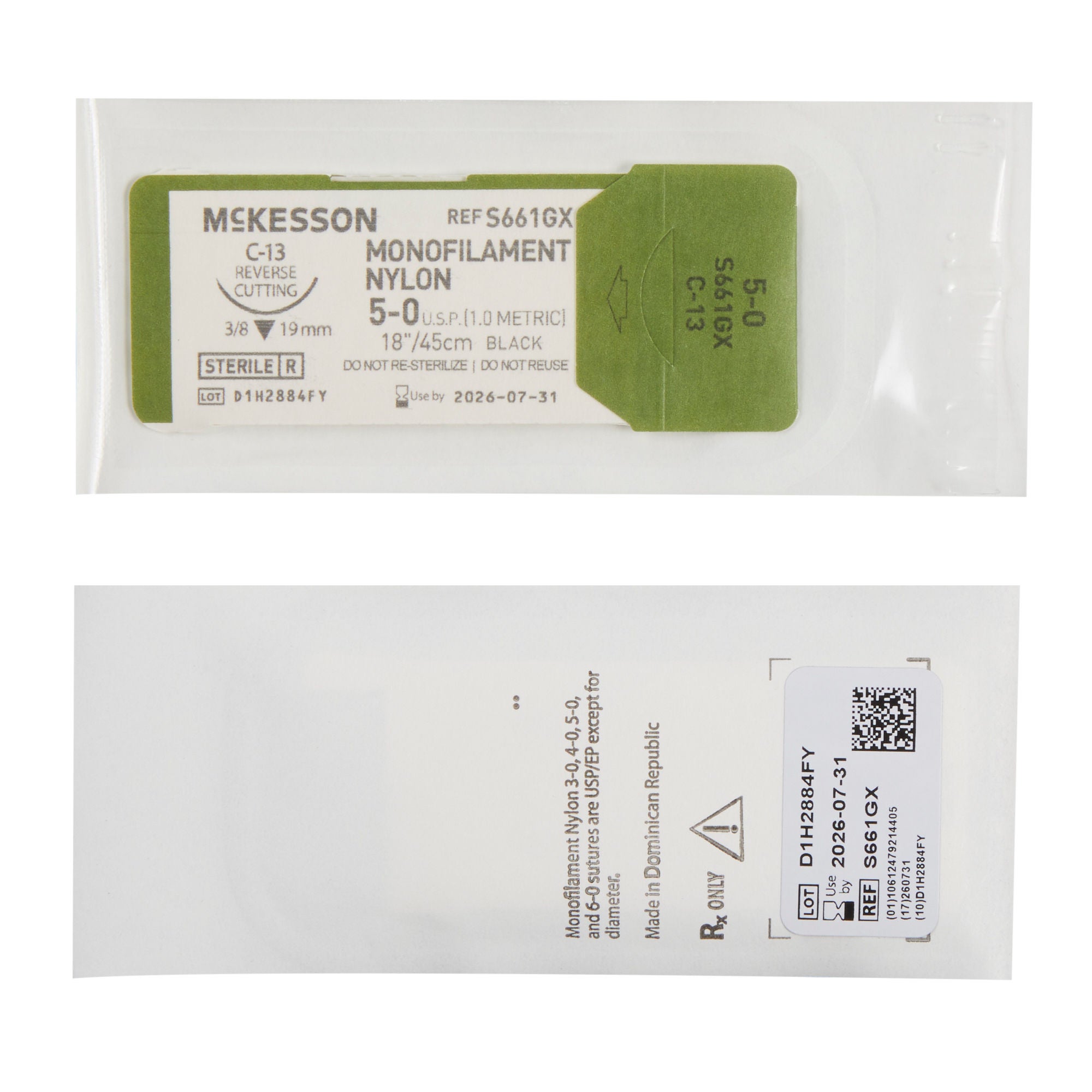 McKesson Brand - S661GX McKesson Suture with C-13 Needle