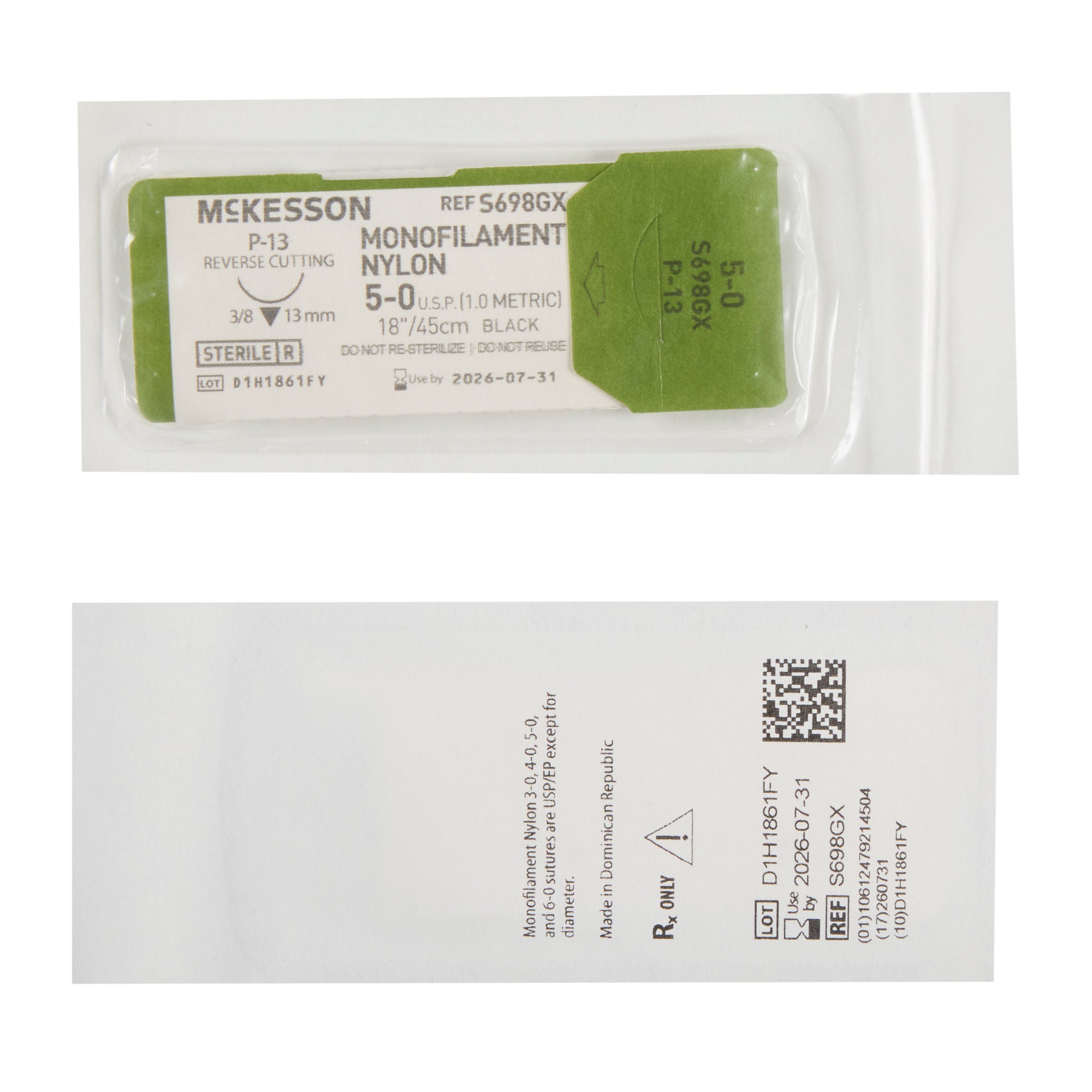 McKesson Brand - S698GX McKesson Suture with P-13 Needle