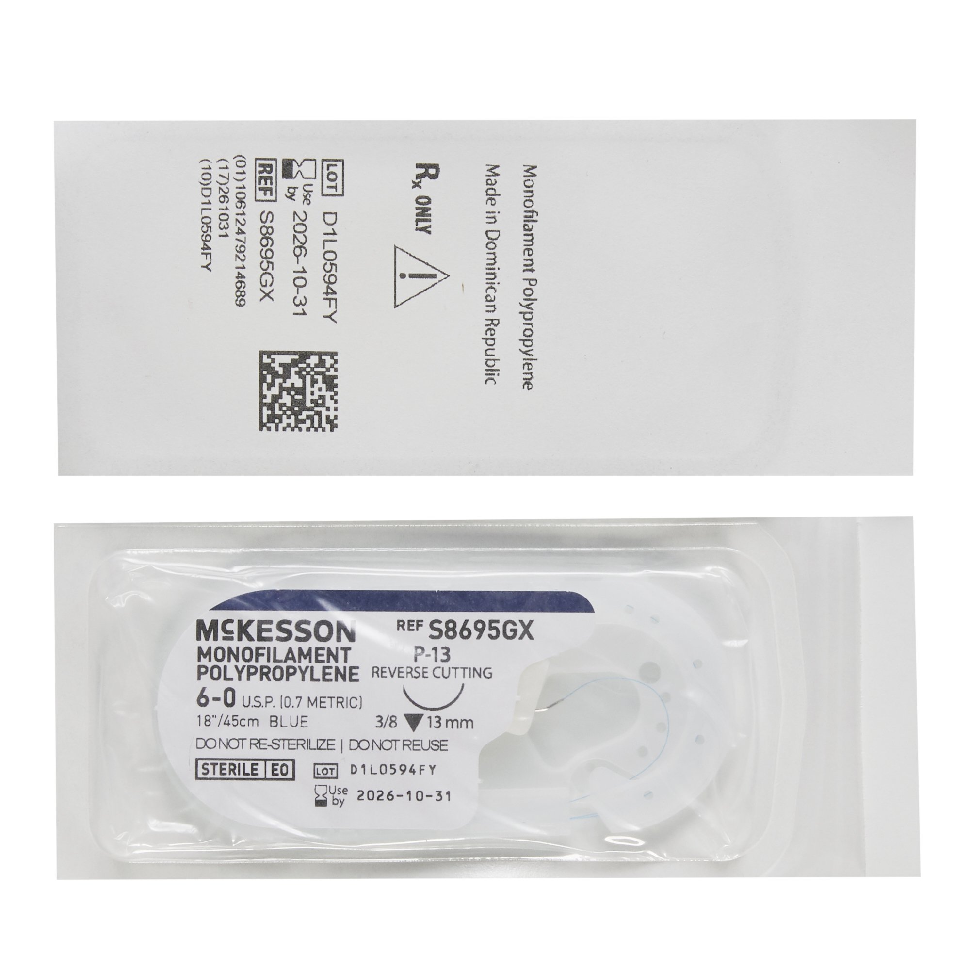McKesson Brand S8695GX - McKesson Suture with P-13 Needle - 1/Box