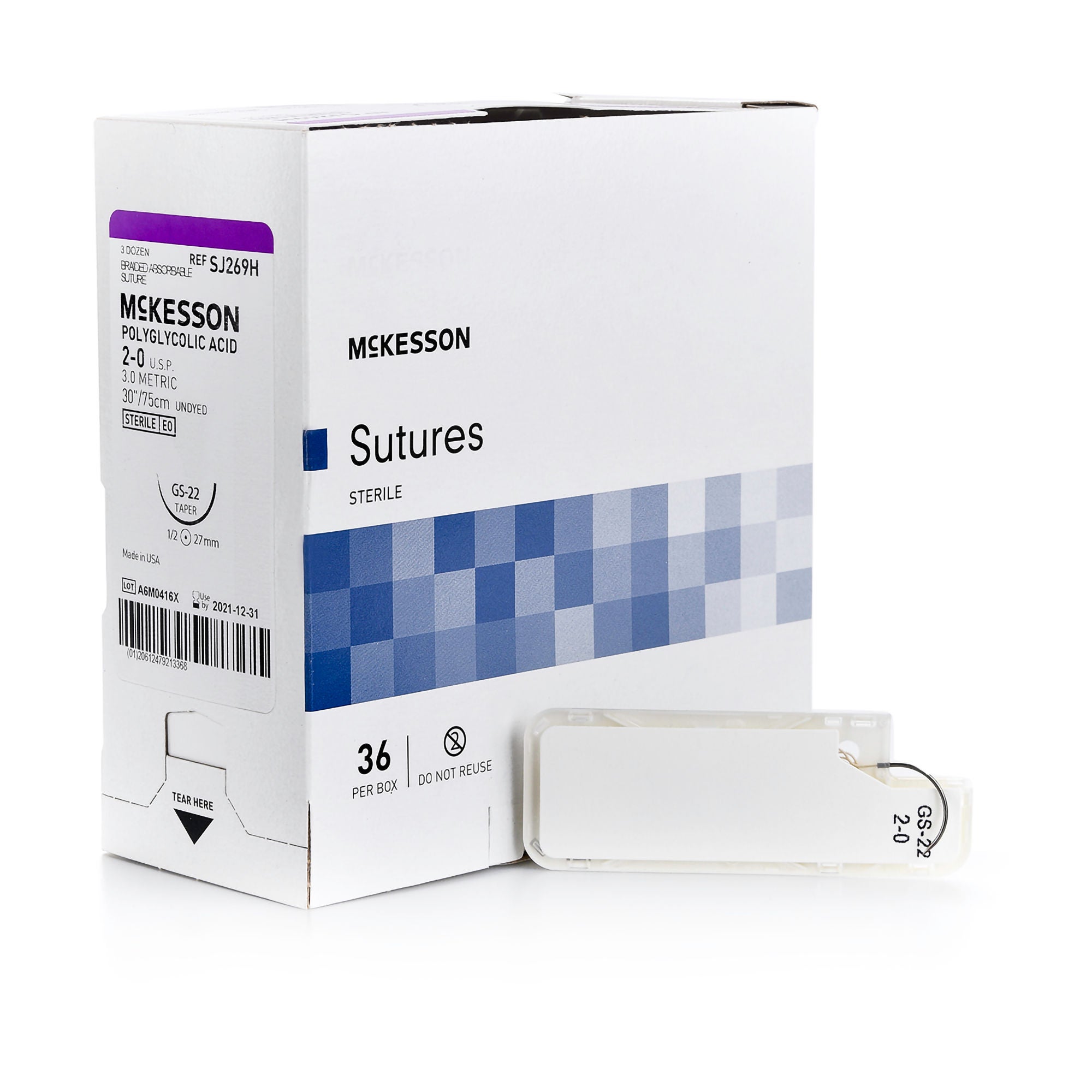 McKesson Brand - SJ269H McKesson Suture with GS-22 Needle
