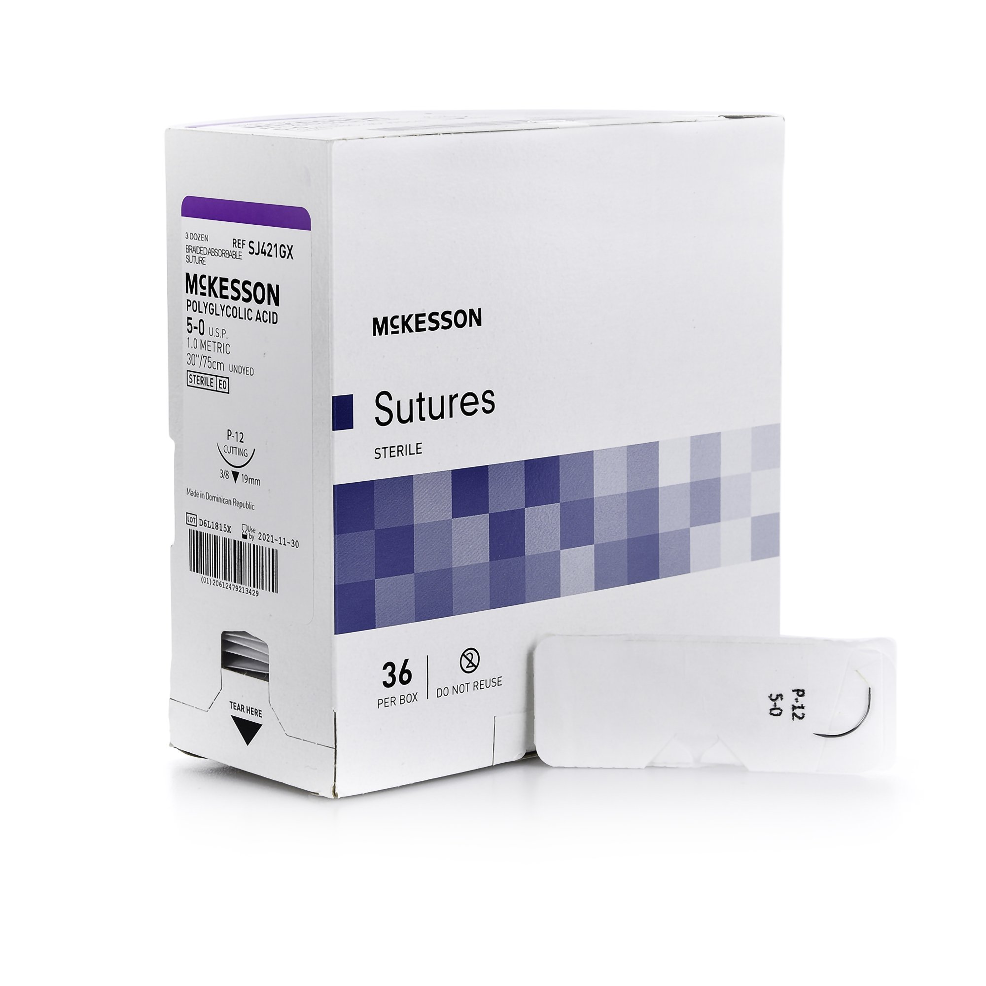 McKesson Brand SJ421GX - McKesson Suture with P-12 Needle - 1/Box