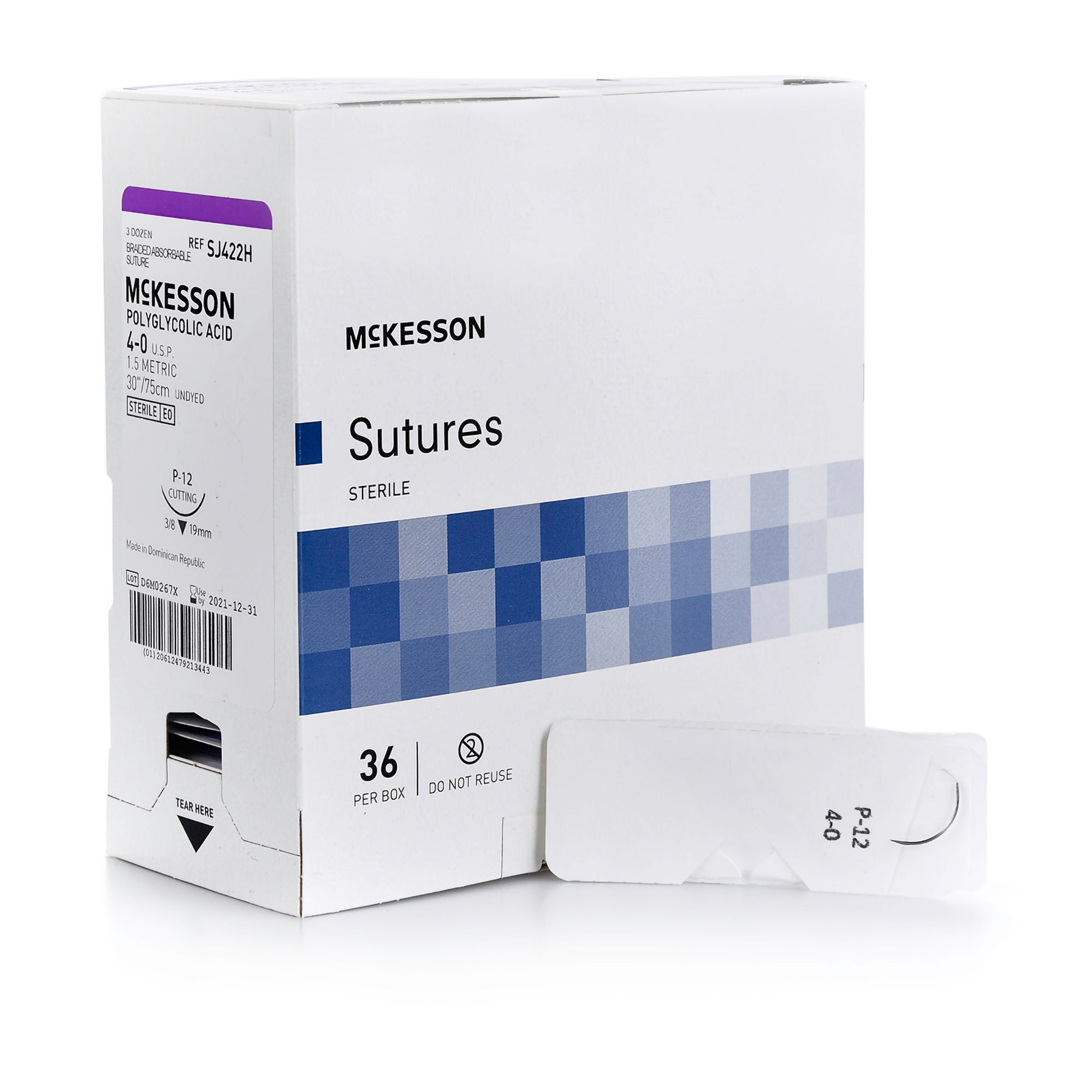 McKesson Brand - SJ422H McKesson Suture with P-12 Needle