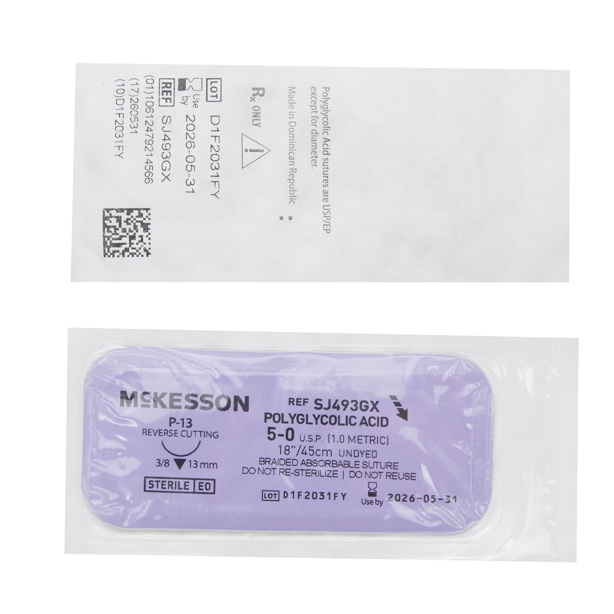 McKesson Brand SJ493GX - McKesson Suture with P-13 Needle - 1/Box