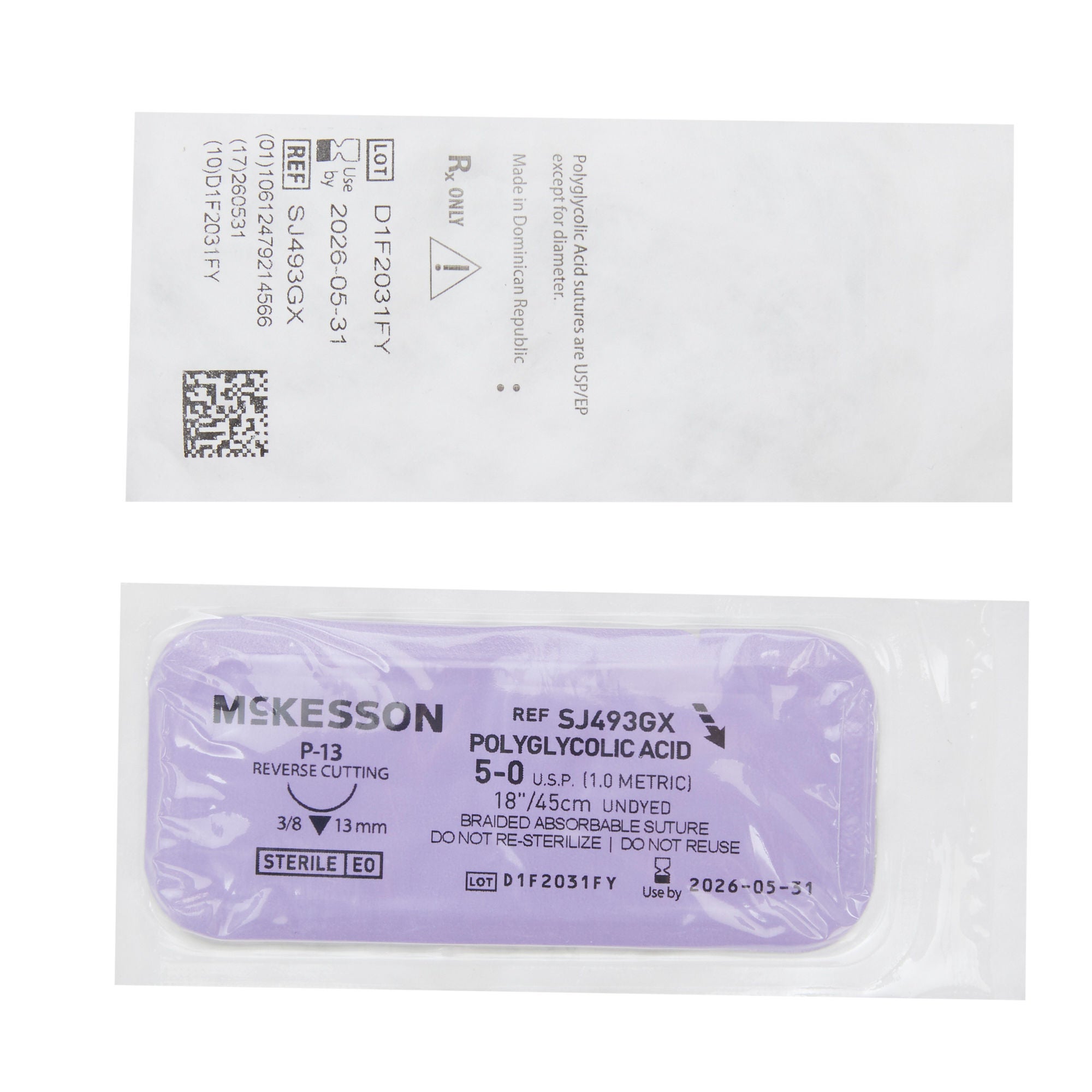 McKesson Brand - SJ493GX McKesson Suture with P-13 Needle