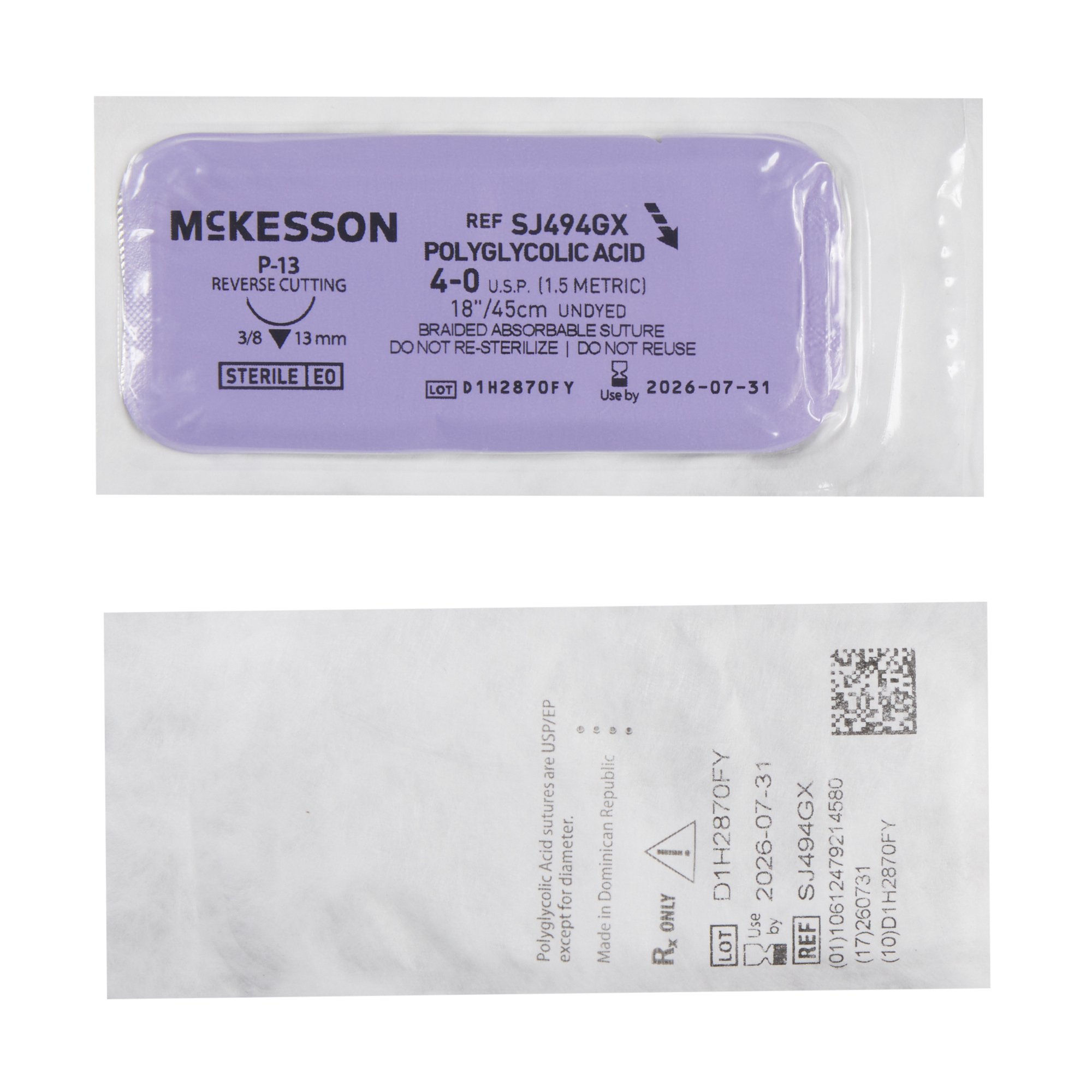 McKesson Brand SJ494GX - McKesson Suture with P-13 Needle - 1/Box