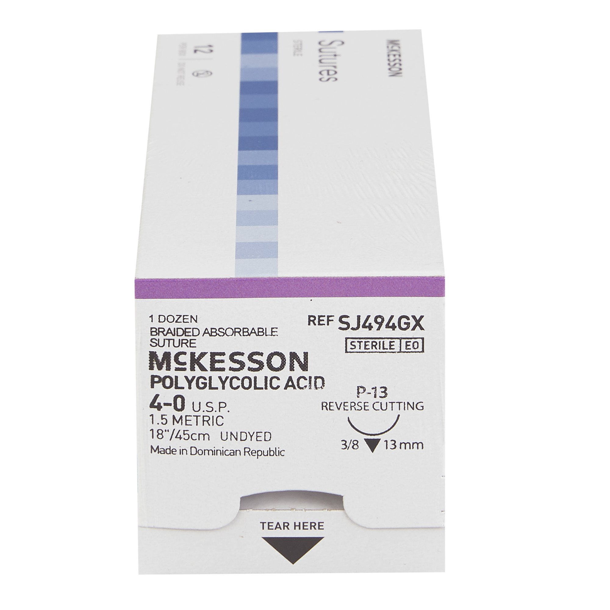 McKesson Brand SJ494GX - McKesson Suture with P-13 Needle - 1/Box