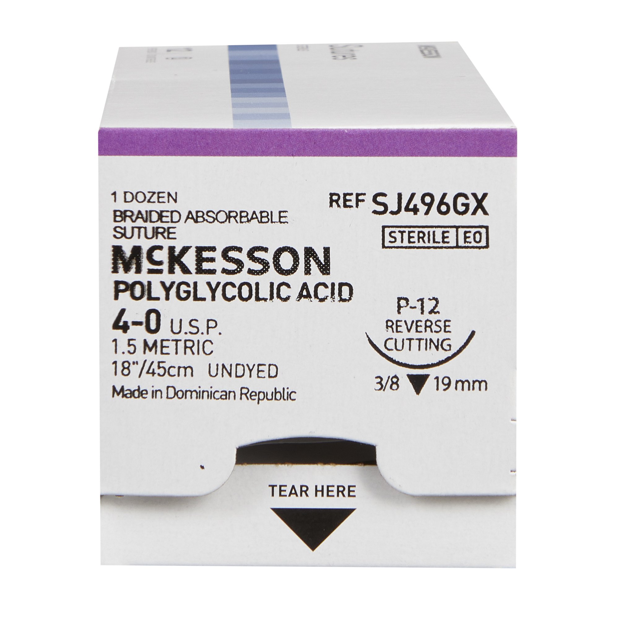 McKesson Brand SJ496GX - McKesson Suture with P-12 Needle - 1/Box
