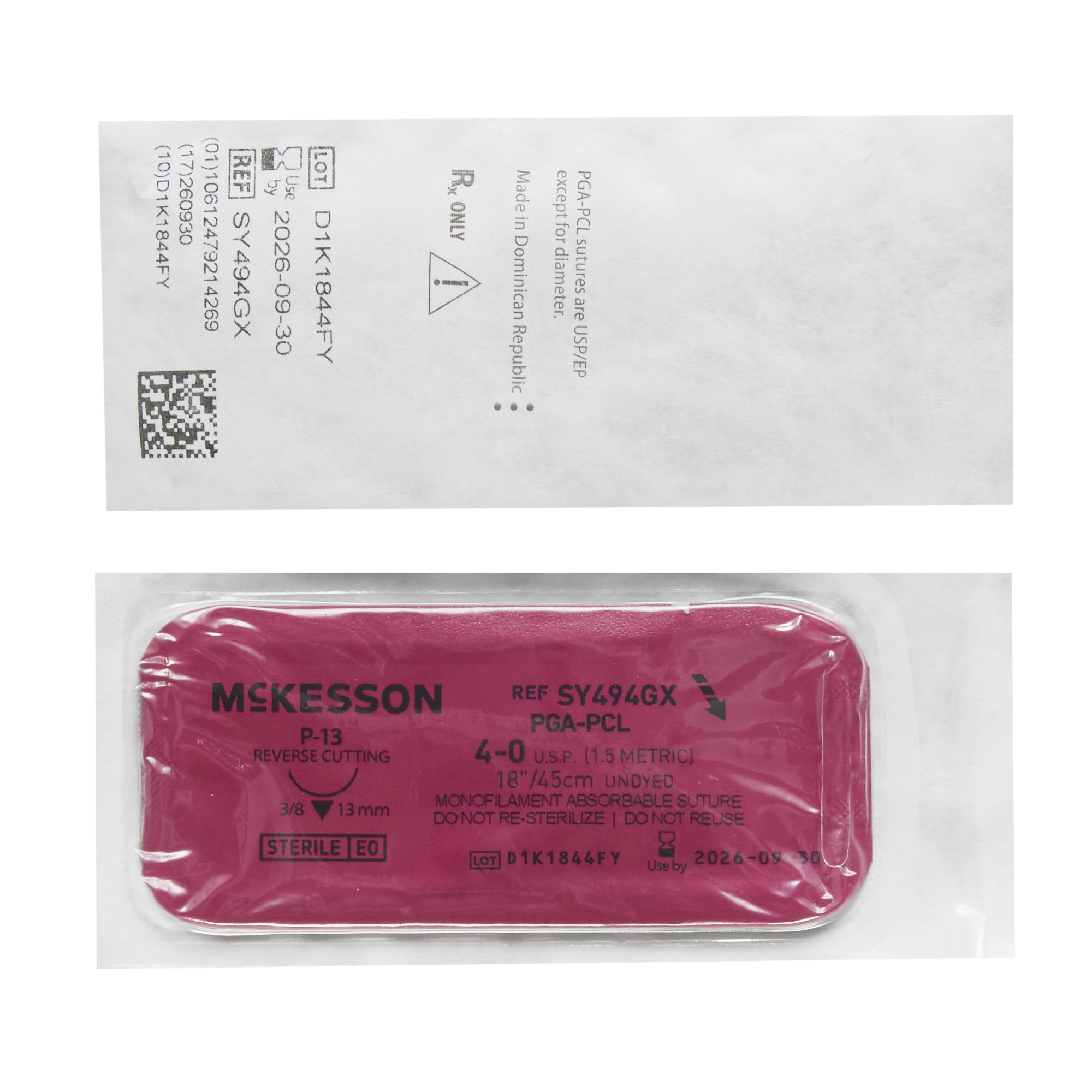 McKesson Brand SY494GX - McKesson Suture with P-13 Needle - 1/Box