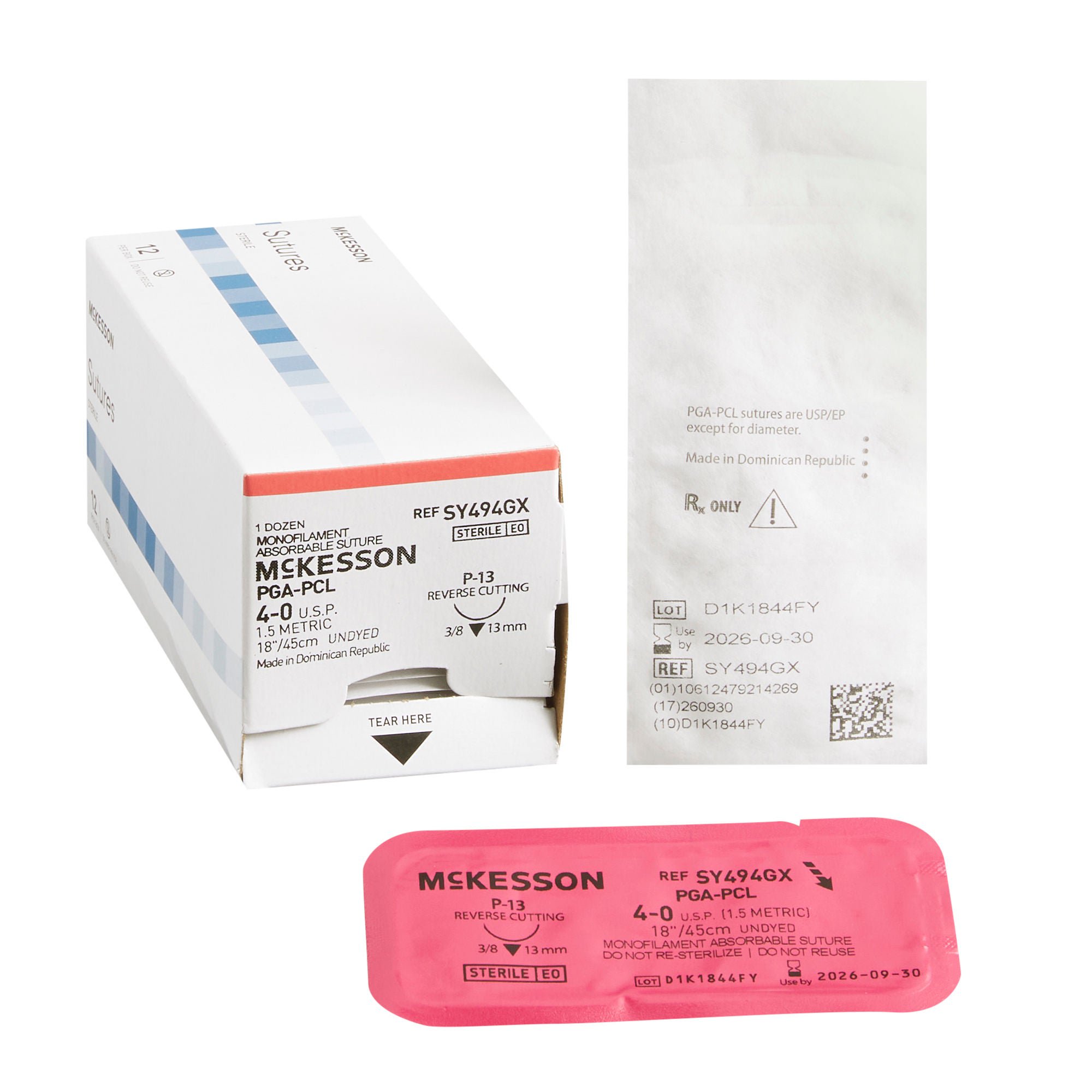 McKesson Brand - SY494GX McKesson Suture with P-13 Needle
