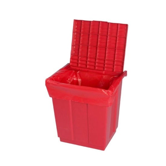 Bel-Art Products - 13197-0000 Medical Waste Trash Can Scienceware® Red Polypropylene Square