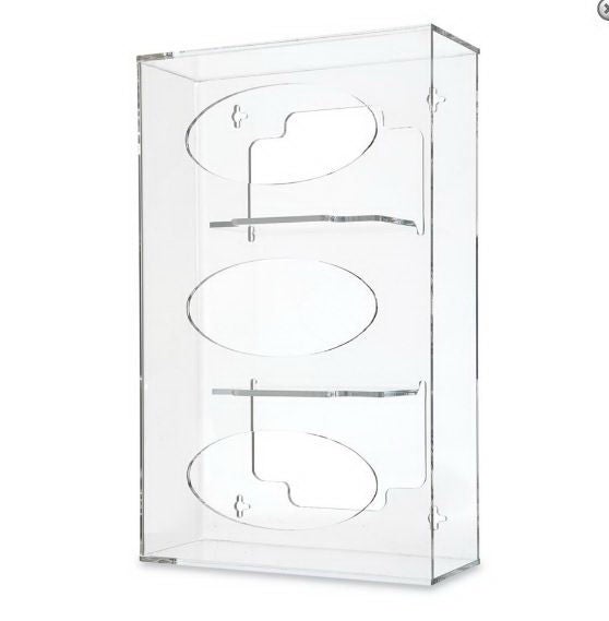 Market Lab Inc - 3615-CL Glove Dispenser Wall Mounted 3-Box Capacity Clear 10.13 W X 4.13 D X 16 H Inch Acrylic