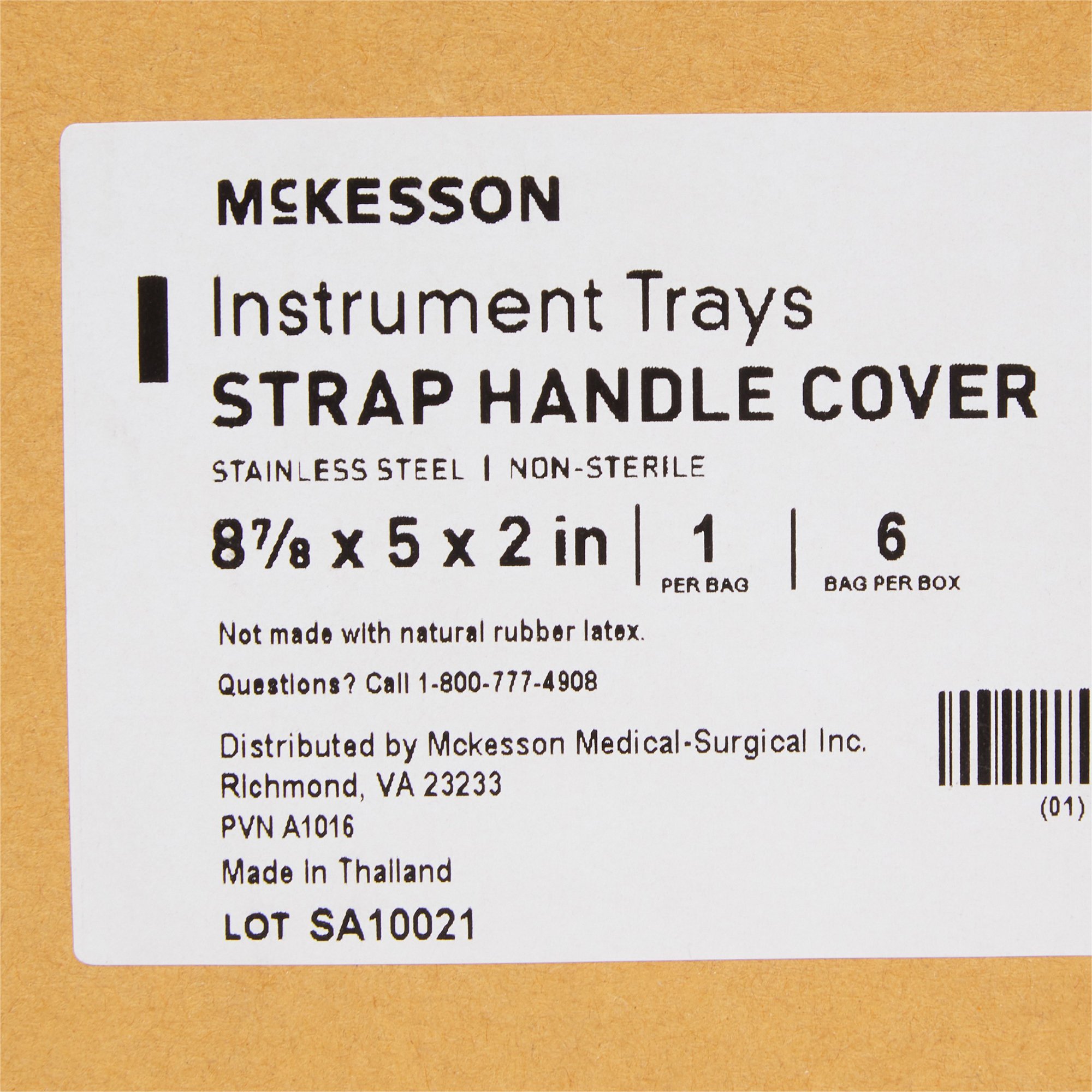 McKesson Brand 63-4255 - McKesson Instrument Tray, Strap Handle, 8-7/8 Inches - 1/Each, 6/Box
