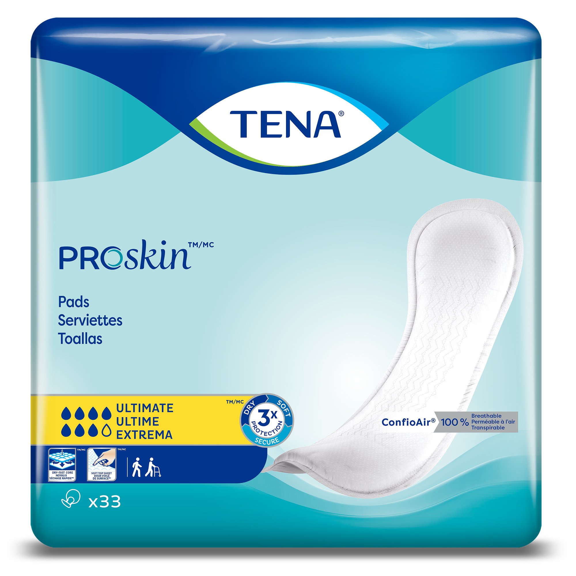 Essity HMS North America Inc - 47709 Tena® ProSkin™ Ultimate Incontinence Pads