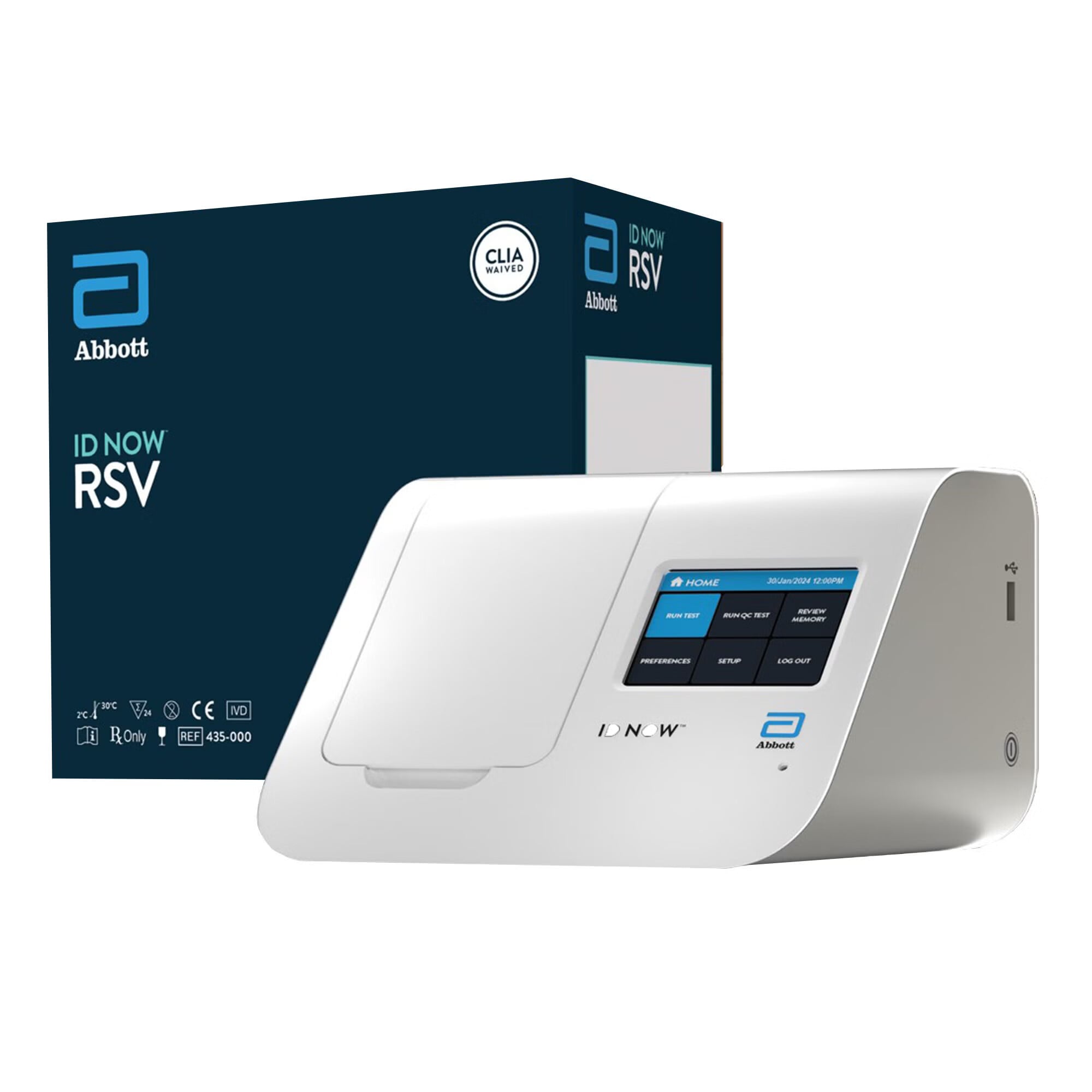 Abbott Rapid Dx North America LLC - 435000 Respiratory Test Kit ID NOW™ Respiratory Syncytial Virus Test (RSV) 24 Tests CLIA Waived