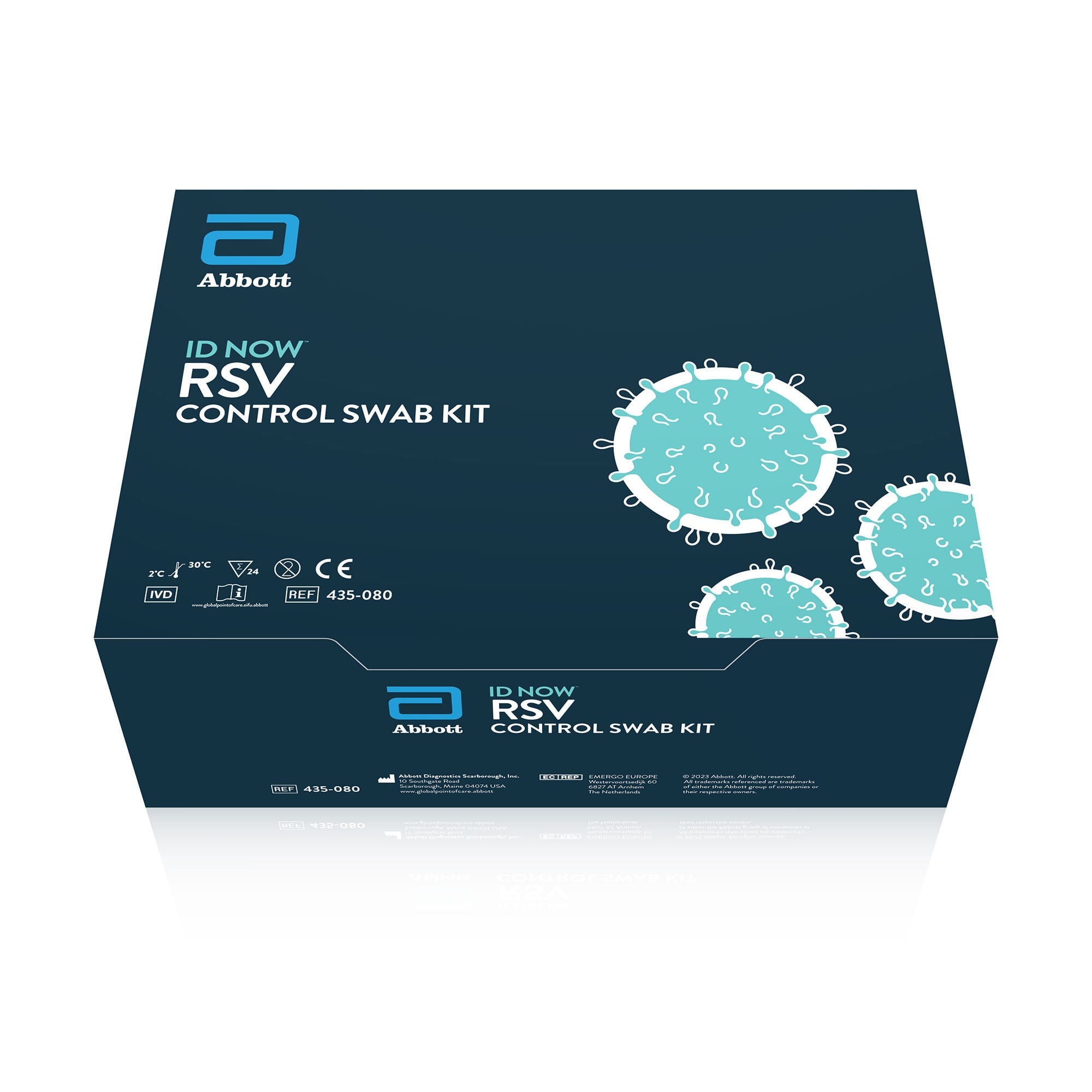 Abbott Rapid Dx North America LLC - 435080 Immunology Control Set ID NOW™ Respiratory Syncytial Virus (RSV) Positive Level / Negative Level 24 Swabs