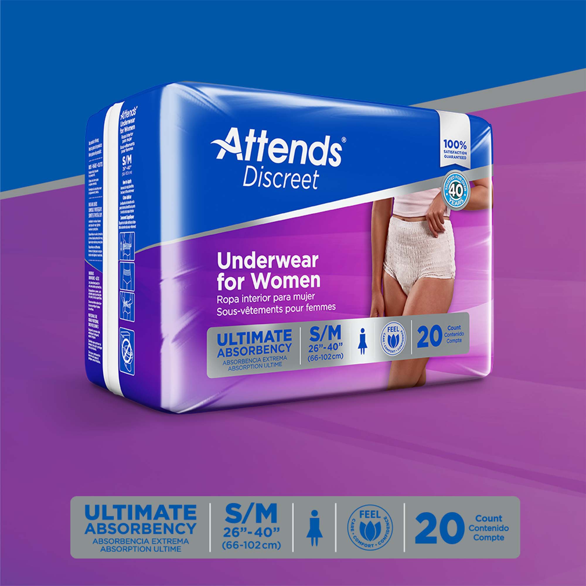 Attends Healthcare Products - ADUF20 Attends® Discreet Women's Underwear