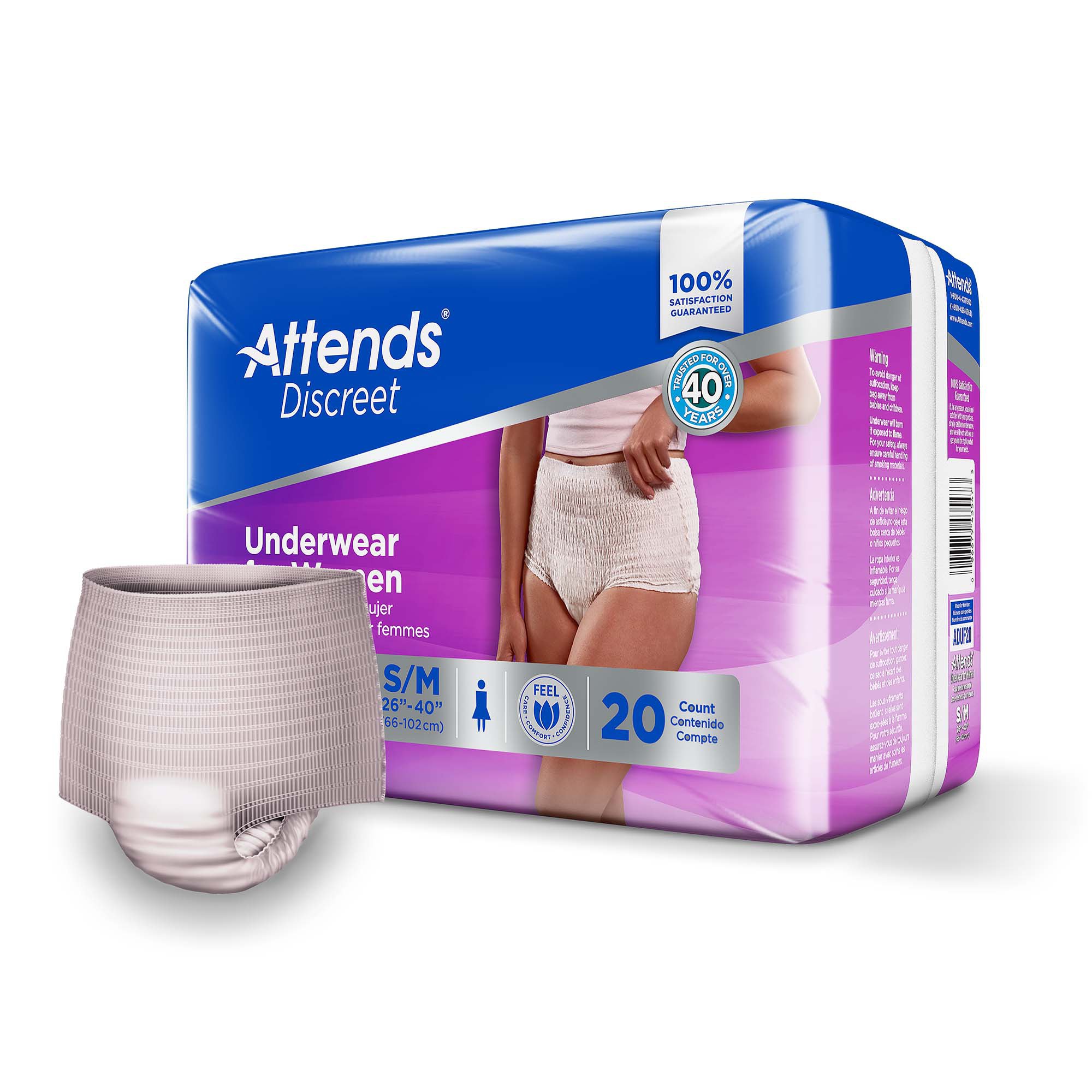 Attends Discreet Absorbent Underwear ADUF20 by Attends Healthcare Products