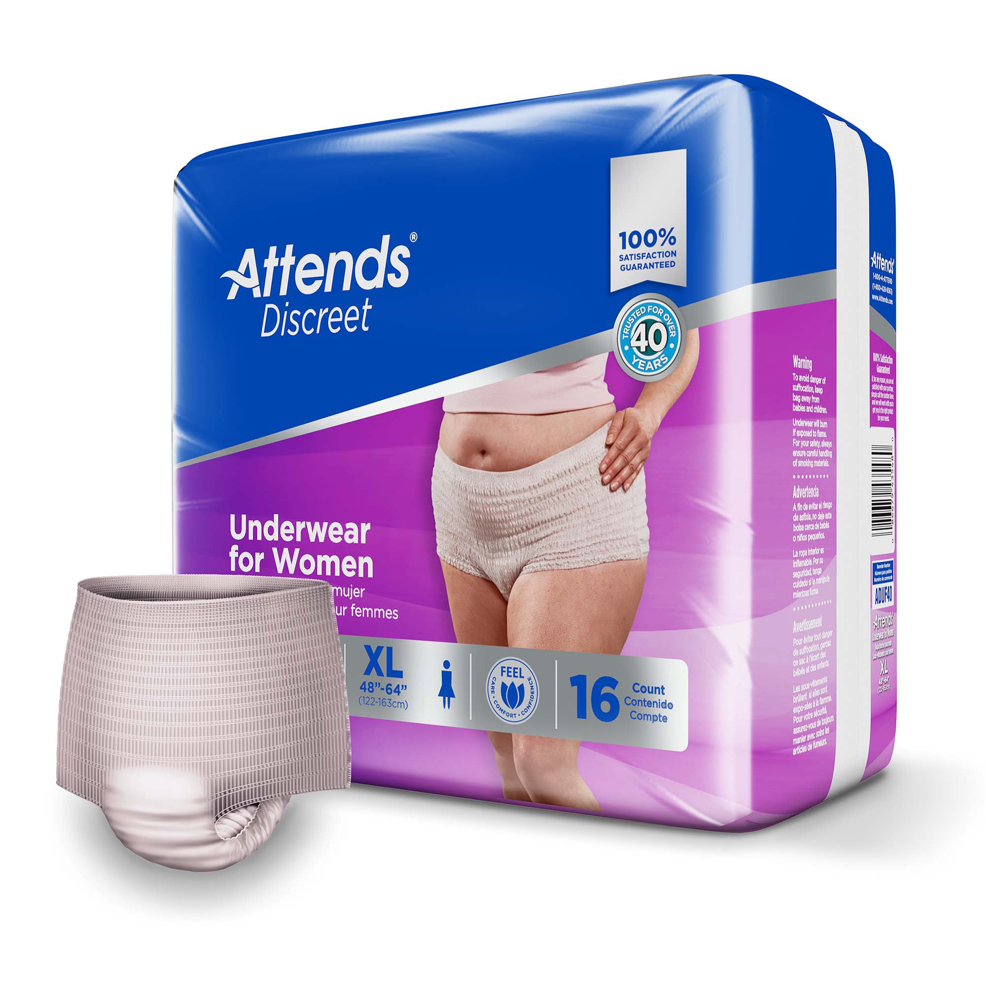 Attends Discreet Absorbent Underwear ADUF40 by Attends Healthcare Products