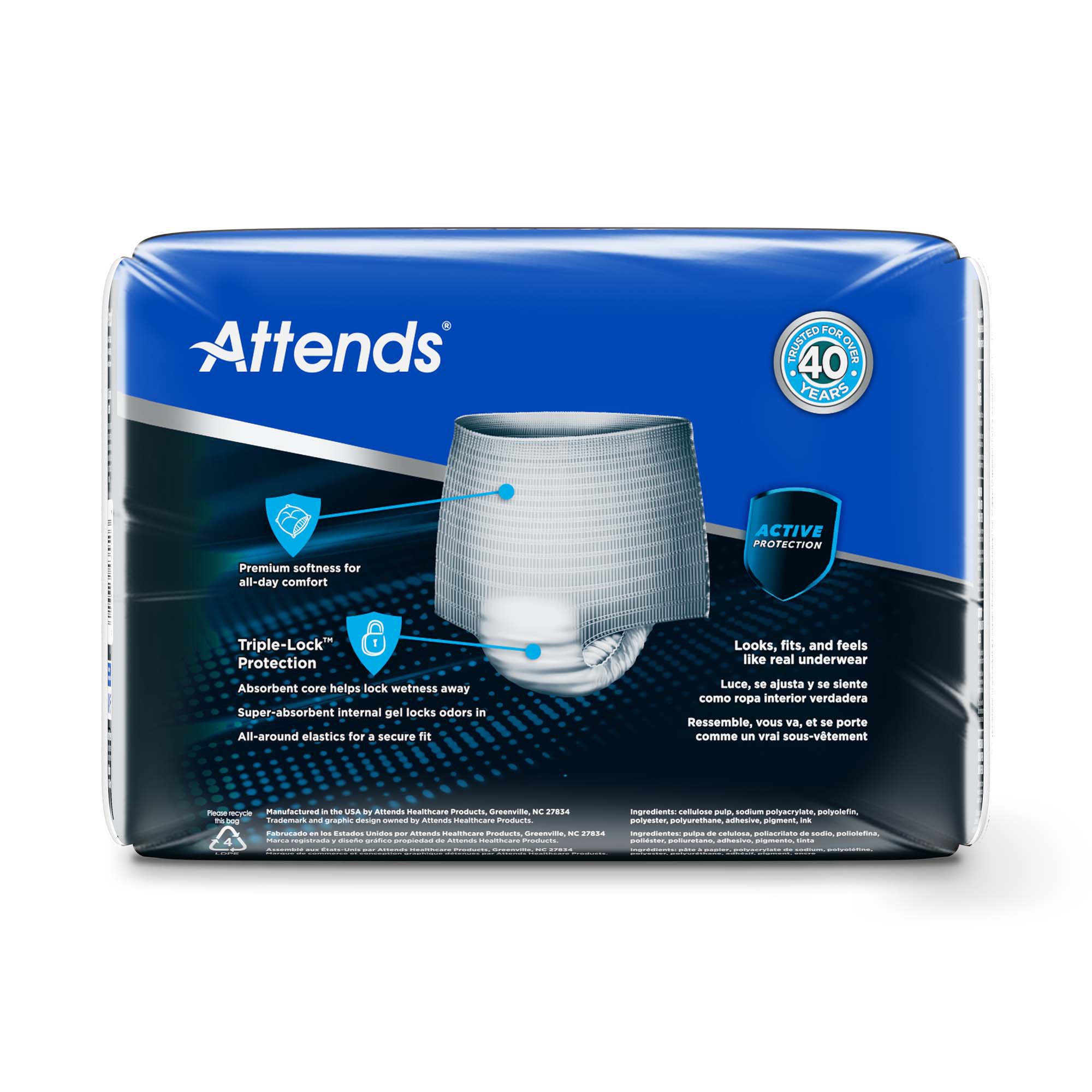Attends Healthcare Products - ADUM15 Attends® Discreet Men's Underwear
