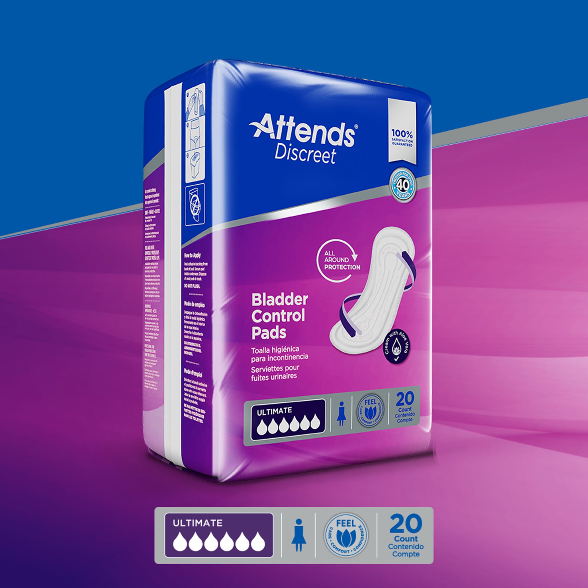 Attends Healthcare Products - ADPULT Attends® Discreet Women's Ultimate Bladder Control Pad