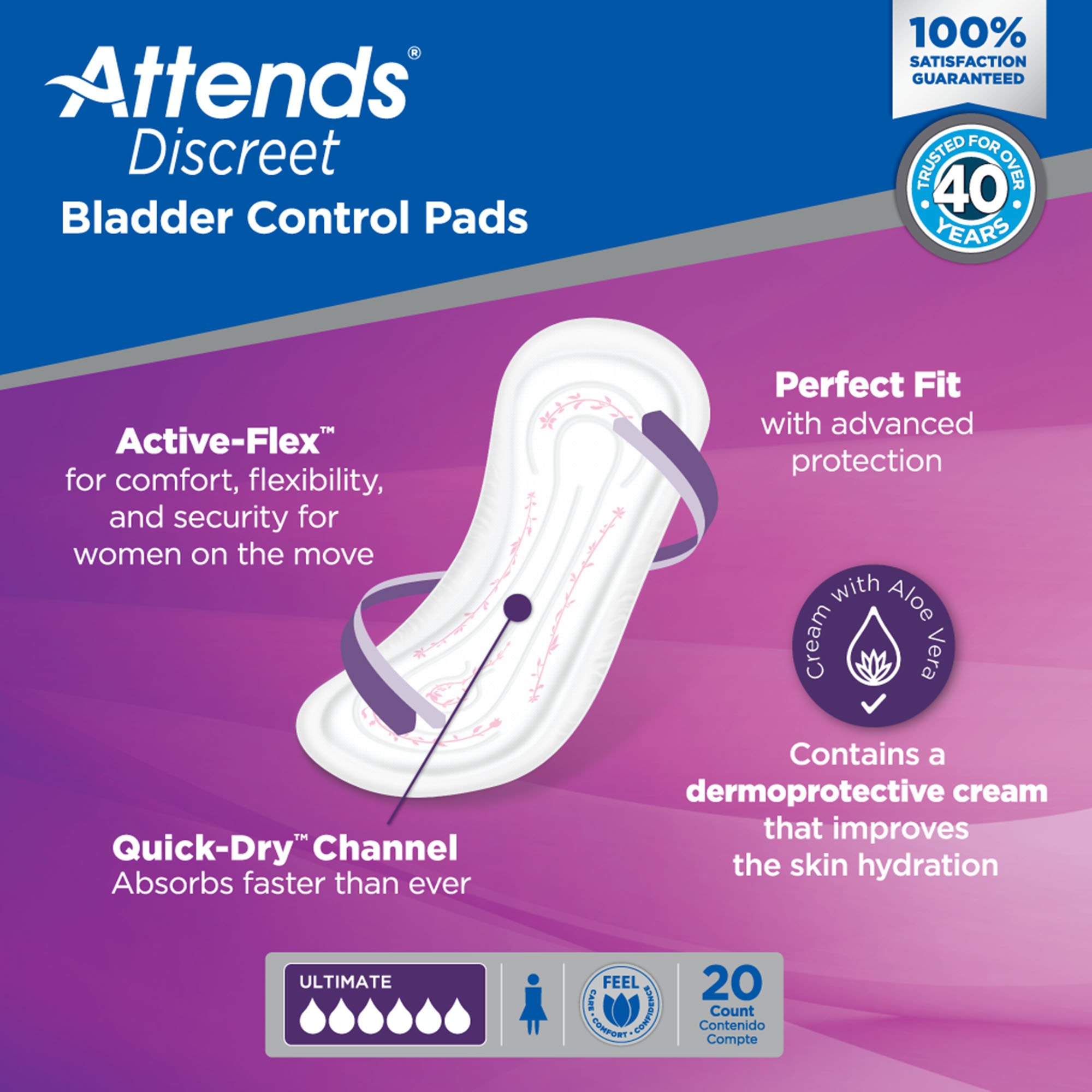 Attends Discreet Bladder Control Pad by Attends Healthcare Products