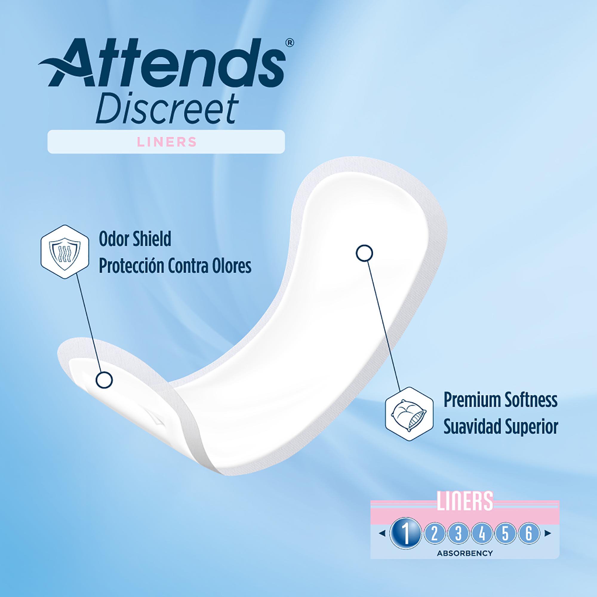 Attends Healthcare Products - ADLINER Attends® Discreet Liners Bladder Control Pad
