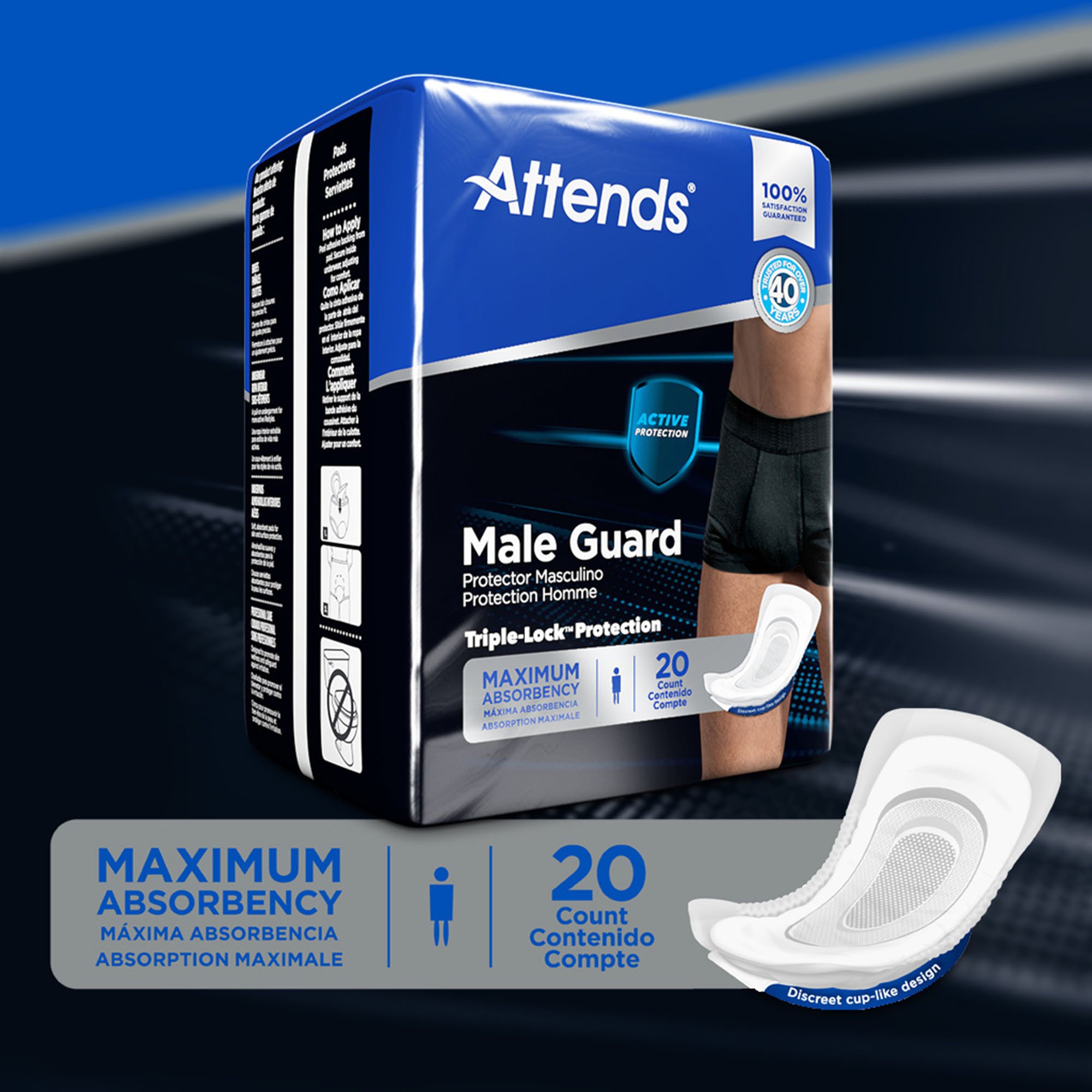 Attends Healthcare Products - ADMG20 Attends® Discreet Men's Guard