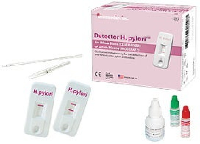Immunostics - IHP-10 H. Pylori Test Kit Detector H. pylori™ H. Pylori 10 Tests CLIA Waived Sample Dependent