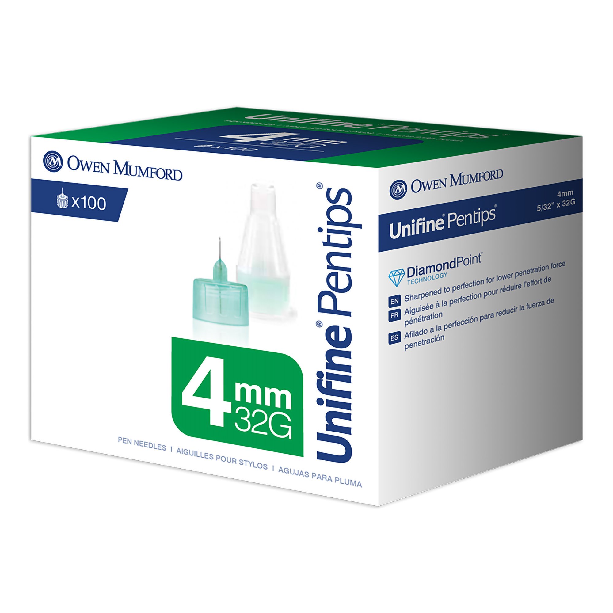 Owen Mumford AN 3540 - Unifine® Pentips® Insulin Pen Needle - 100/Box