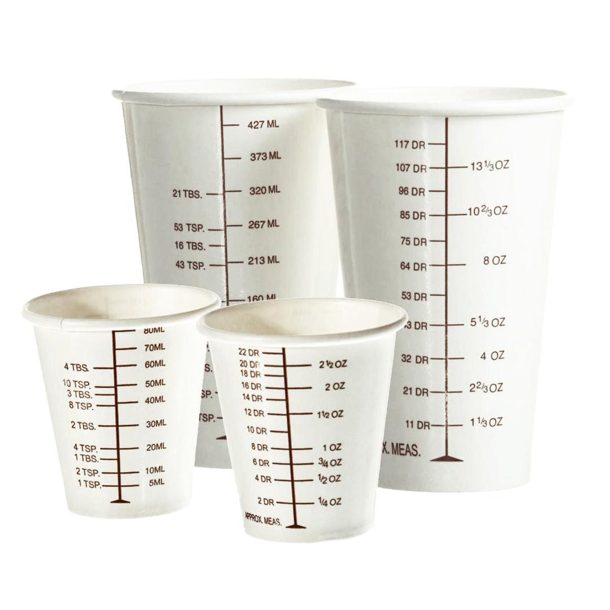 Medline - NON05016BAR Barium Cup 16 oz. Paper White Disposable