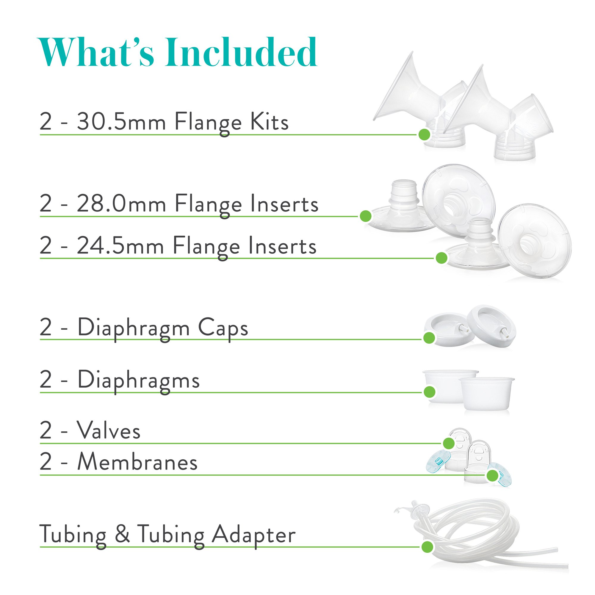 Midway Importing Inc 5144111 - Evenflo® Advanced Breast Pump Replacement Parts Kit - 1/Each, 12/Case