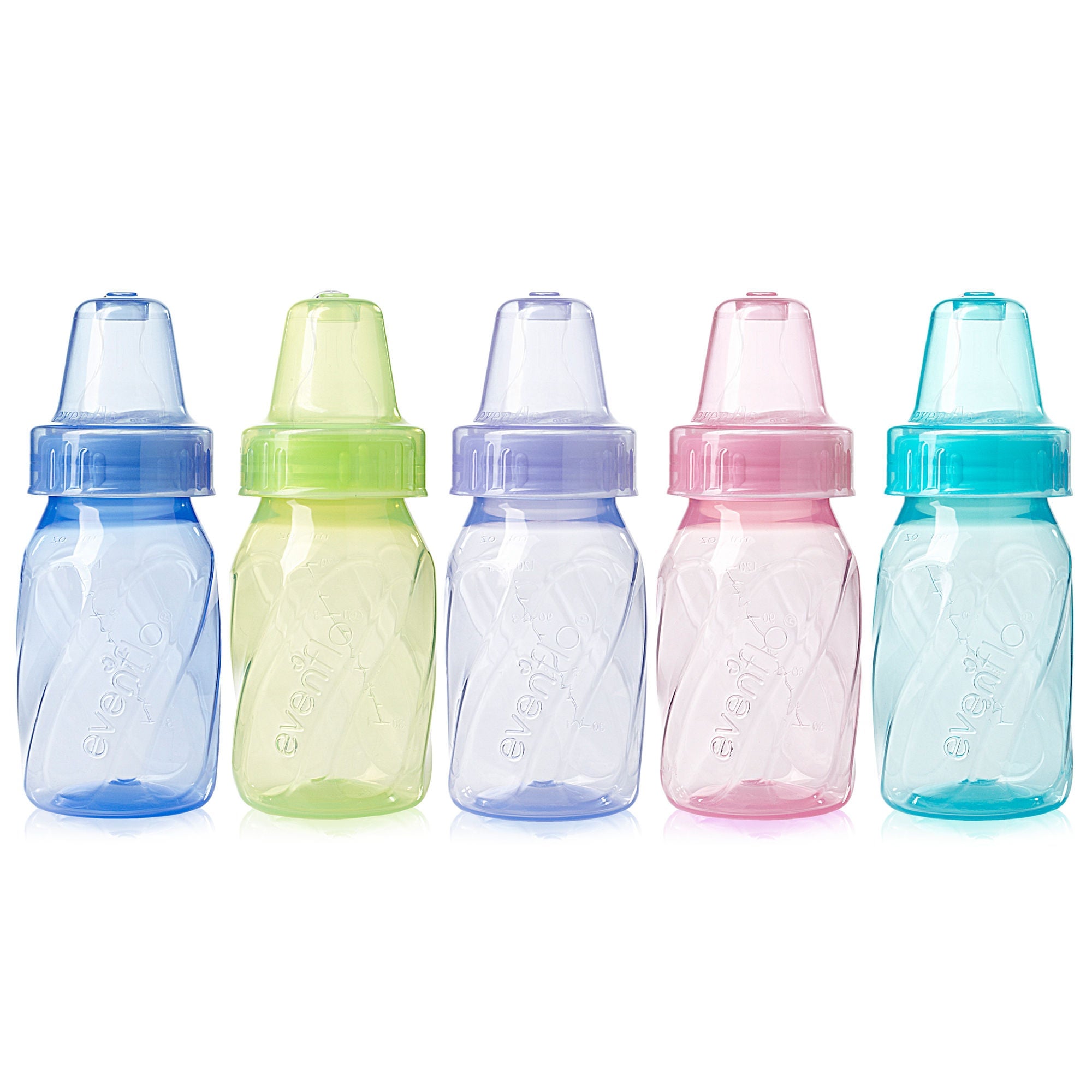 Midway Importing Inc - 1113311C Baby Bottle Evenflo Classic 4 oz. Polypropylene Assorted Tinted Colors
