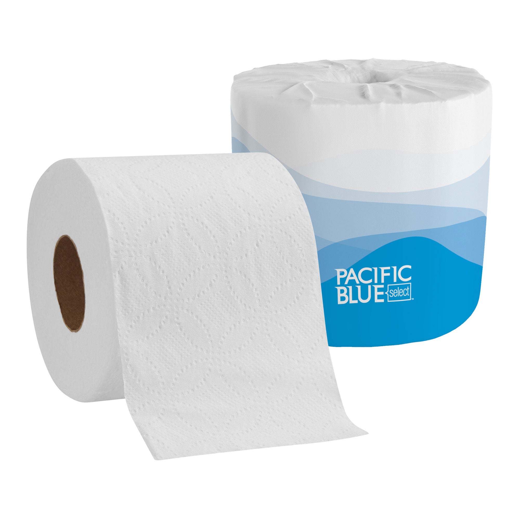 Georgia-Pacific Consumer Products LP - 18240-01 Toilet Tissue Pacific Blue Select® White 2-Ply Standard Size Cored Roll 550 Sheets 3-4/5 X 4 Inch