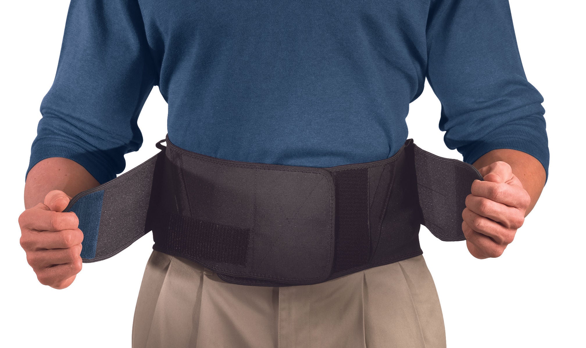 Mueller Sports Medicine - 64179 Back Brace Mueller® Extended Size Hook and Loop Strap Closure 50 to 70 Inch Waist Circumference 9 Inch Height Adult
