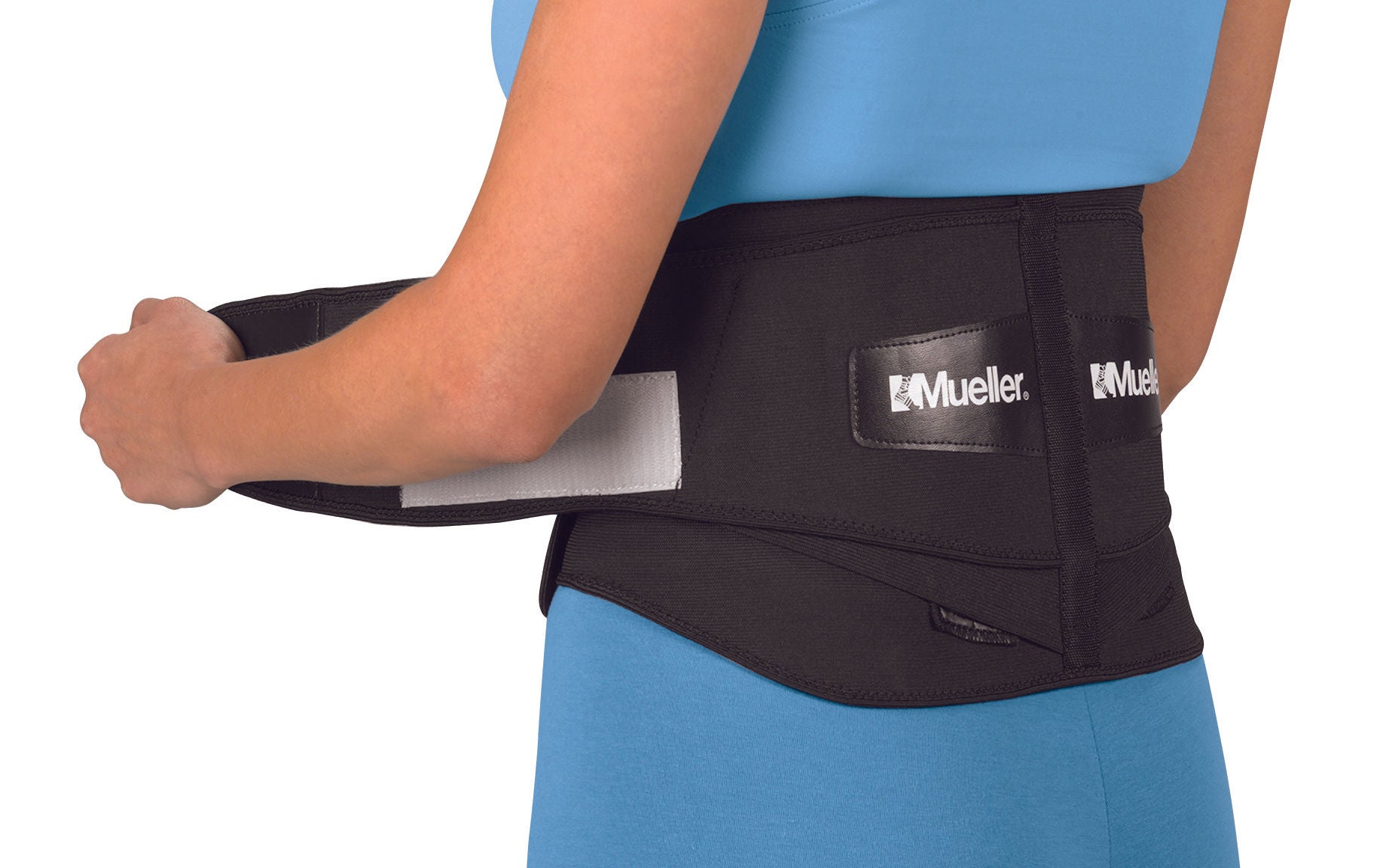 Mueller Sports Medicine - 64179 Back Brace Mueller® Extended Size Hook and Loop Strap Closure 50 to 70 Inch Waist Circumference 9 Inch Height Adult