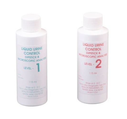Kenlor Ind - 220310 Microscopic / Dipstick Urine Control Set Urine Level 1, 2 2 X 115 mL