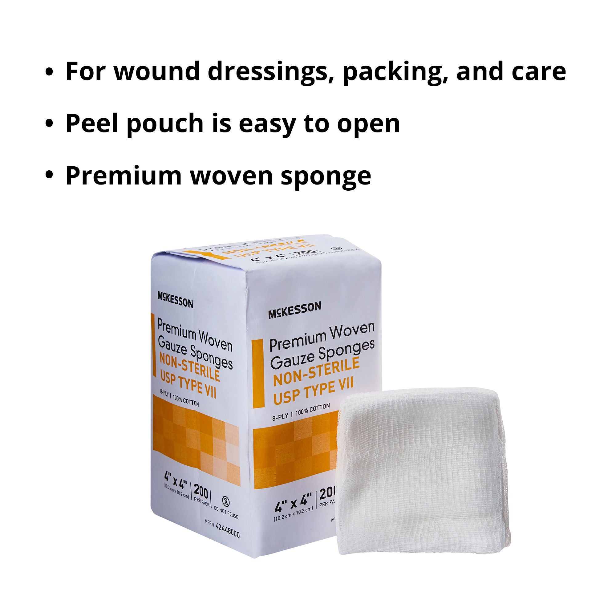 McKesson Brand - 42448000 McKesson USP Type VII Gauze Sponge