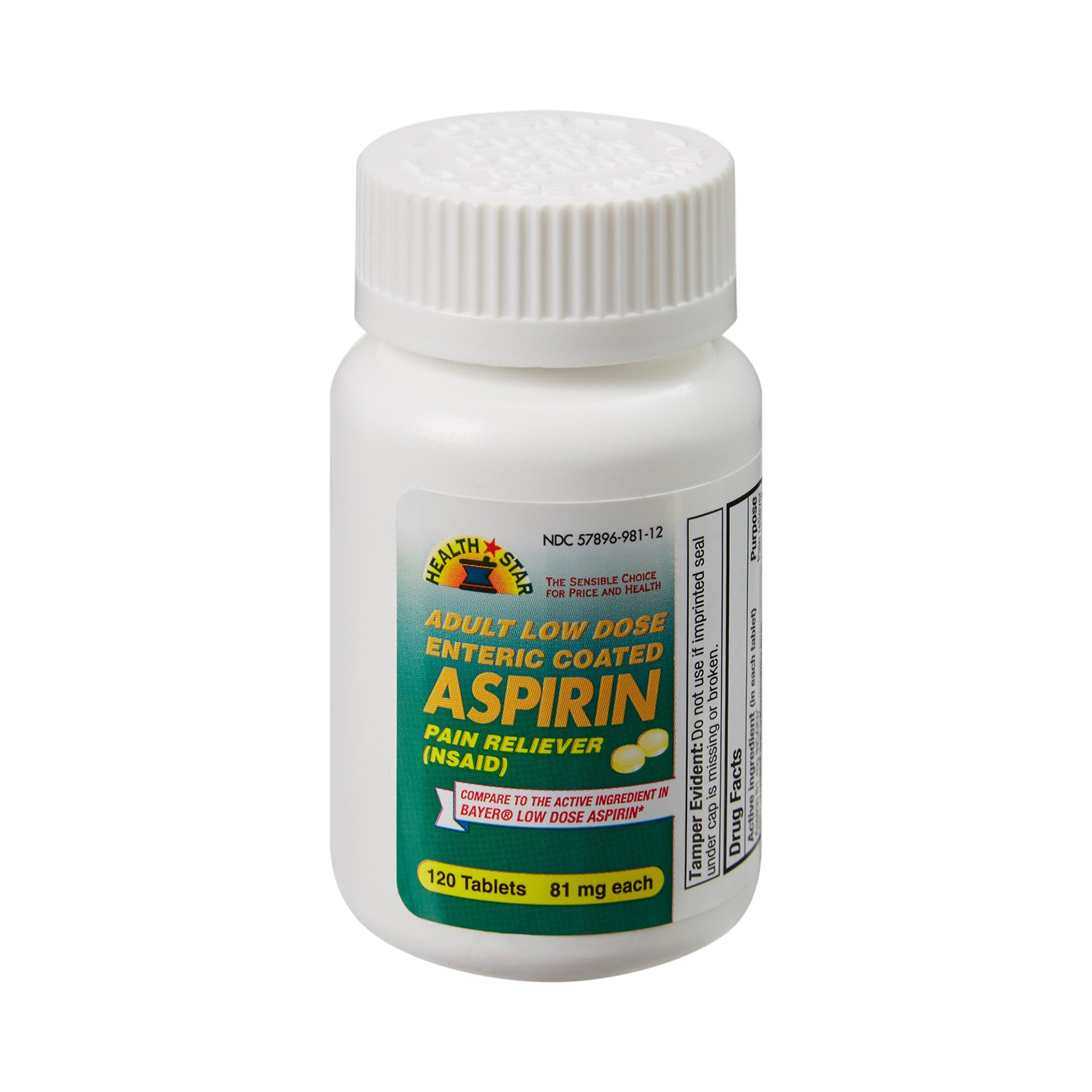Geri-Care 981-12-HST - Health Star® Low-Dose Aspirin - 1/Bottle, 12/Case