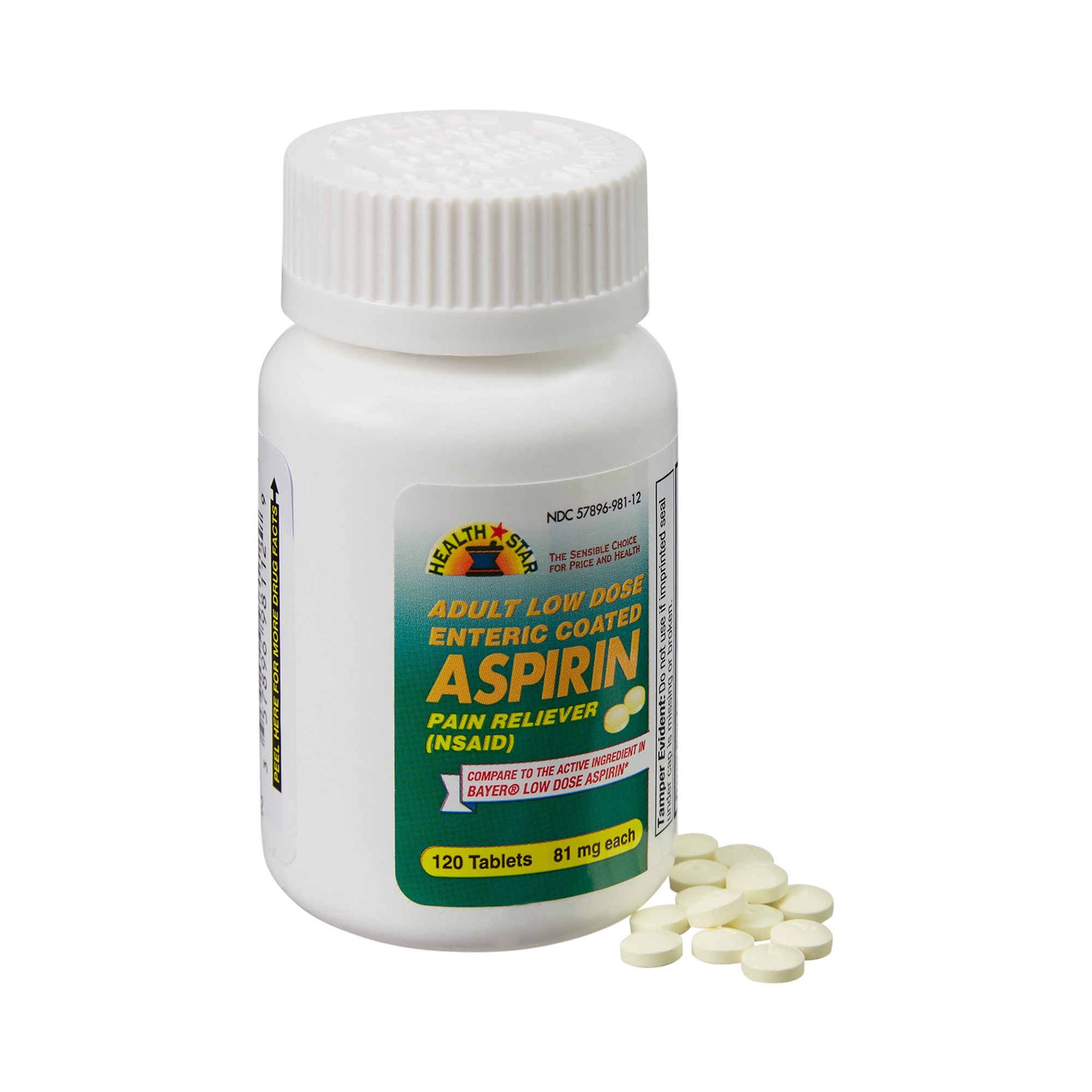 Geri-Care 981-12-HST - Health Star® Low-Dose Aspirin - 1/Bottle, 12/Case
