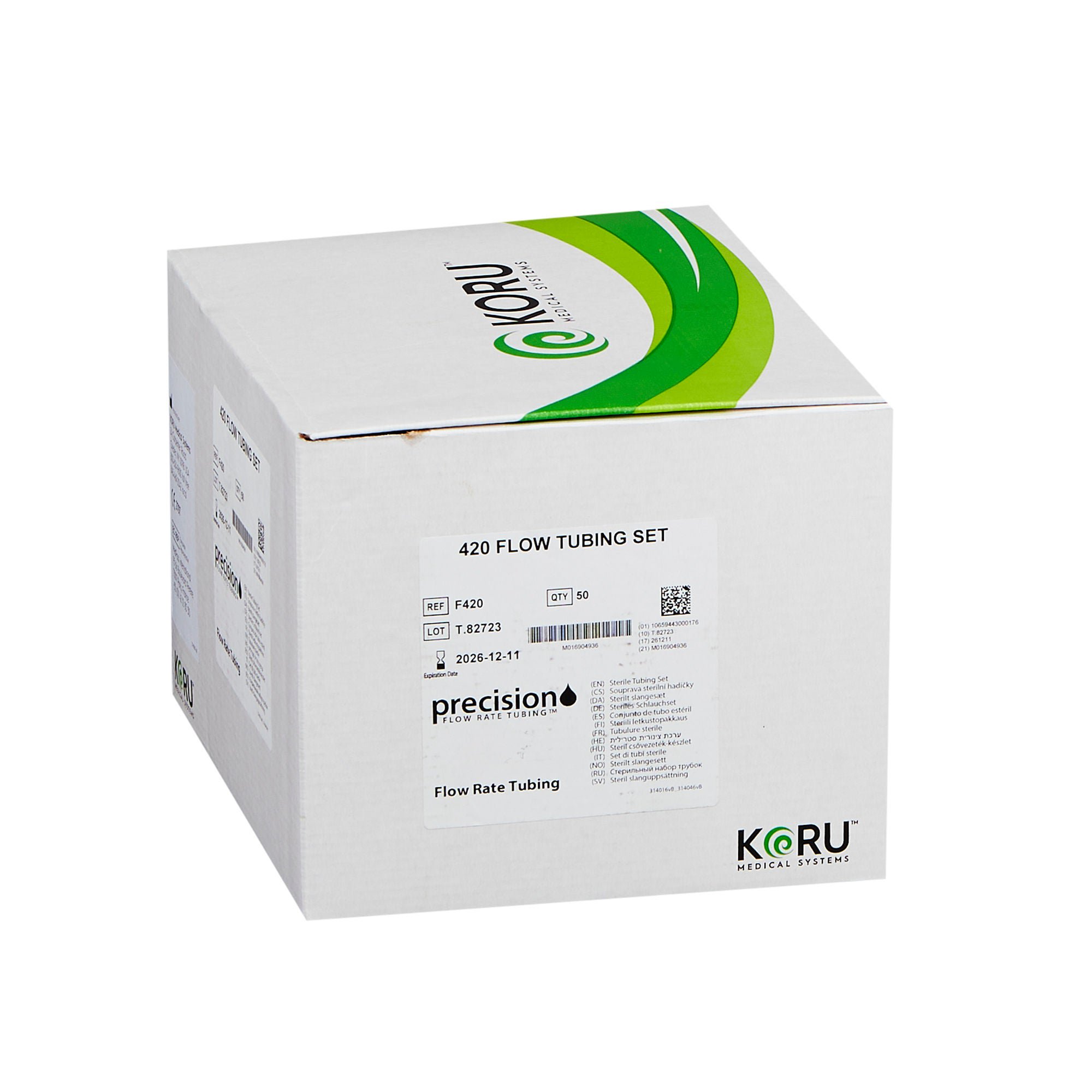 KORU Medical Systems - F420 Flow Rate Tubing Precision Flow Rate Tubing® Freedom Syringe Infusion System
