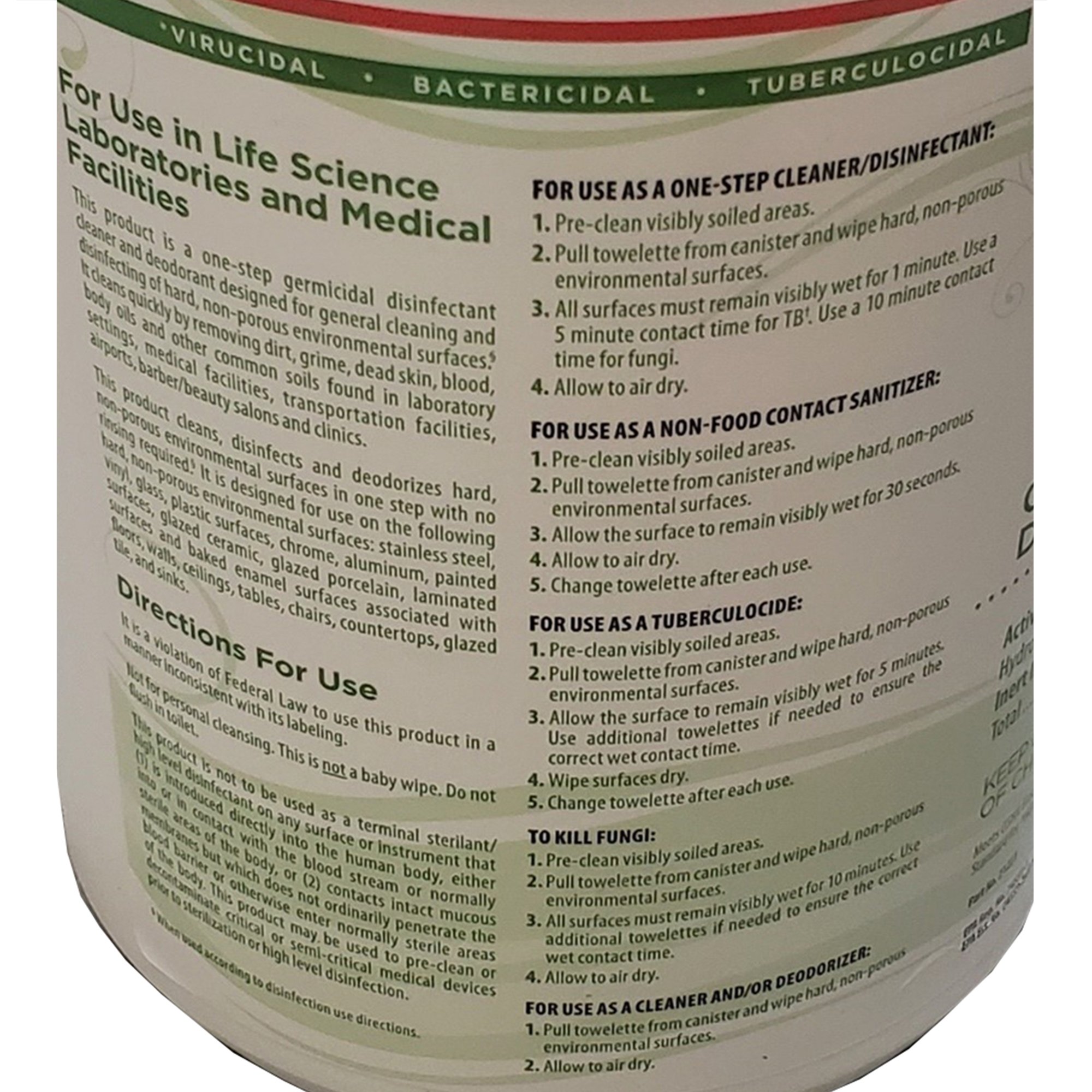 Contec Inc - 21221 PREempt® Hydrogen Peroxide Surface Disinfectant Cleaner Wipes