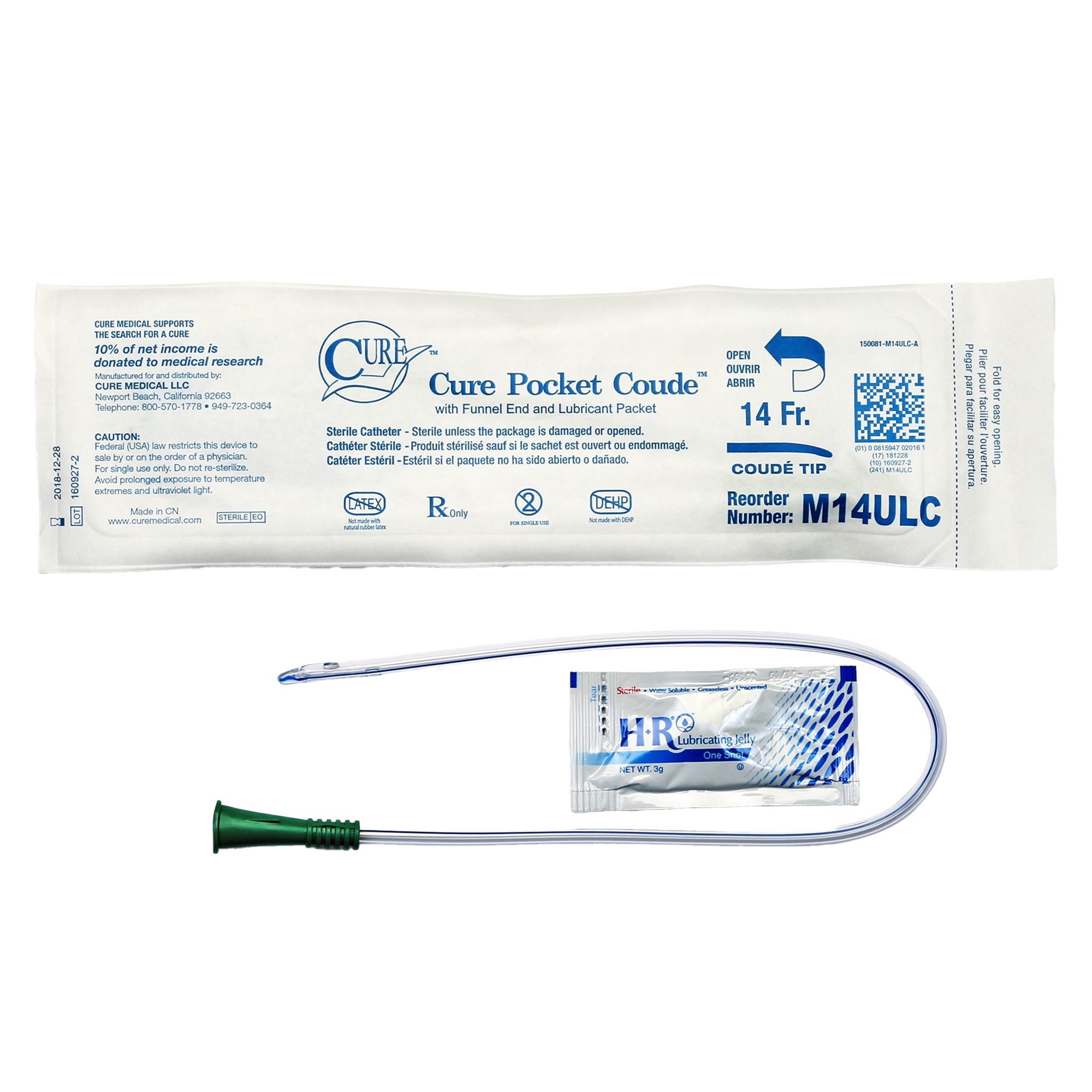 ConvaTec - M14ULC Cure Pocket Cath® Urethral Catheter