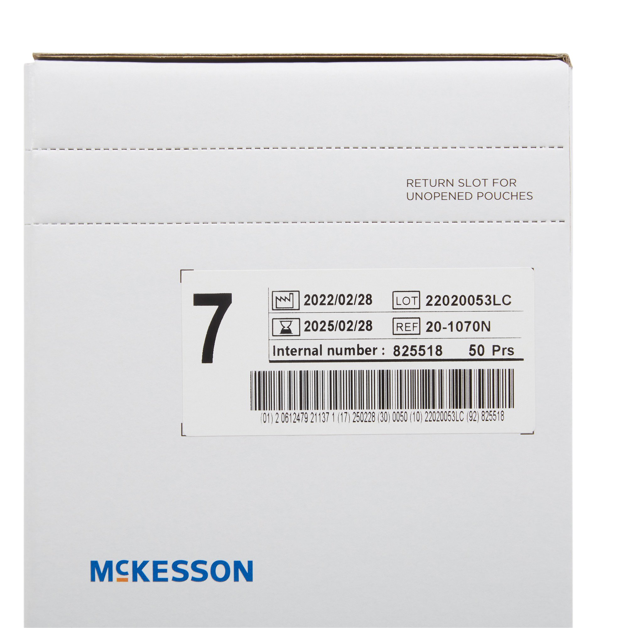 McKesson Brand 20-1070N - McKesson Perry® Performance Plus Surgical Glove, Size 7, Cream - 1/Pair, 50/Box, 200/Case