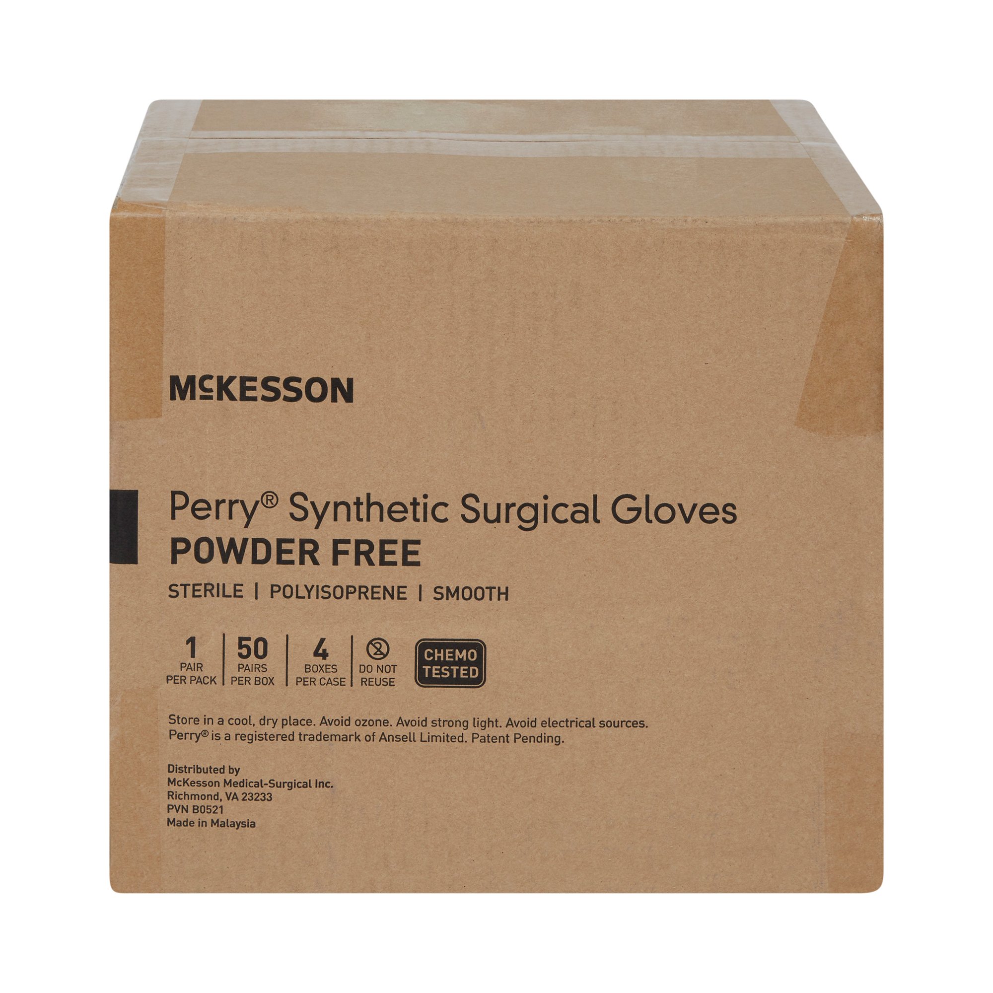 McKesson Brand 20-2065N - McKesson Perry® Performance Plus Polyisoprene Surgical Glove, Size 6.5, Green - 50/Box, 200/Case