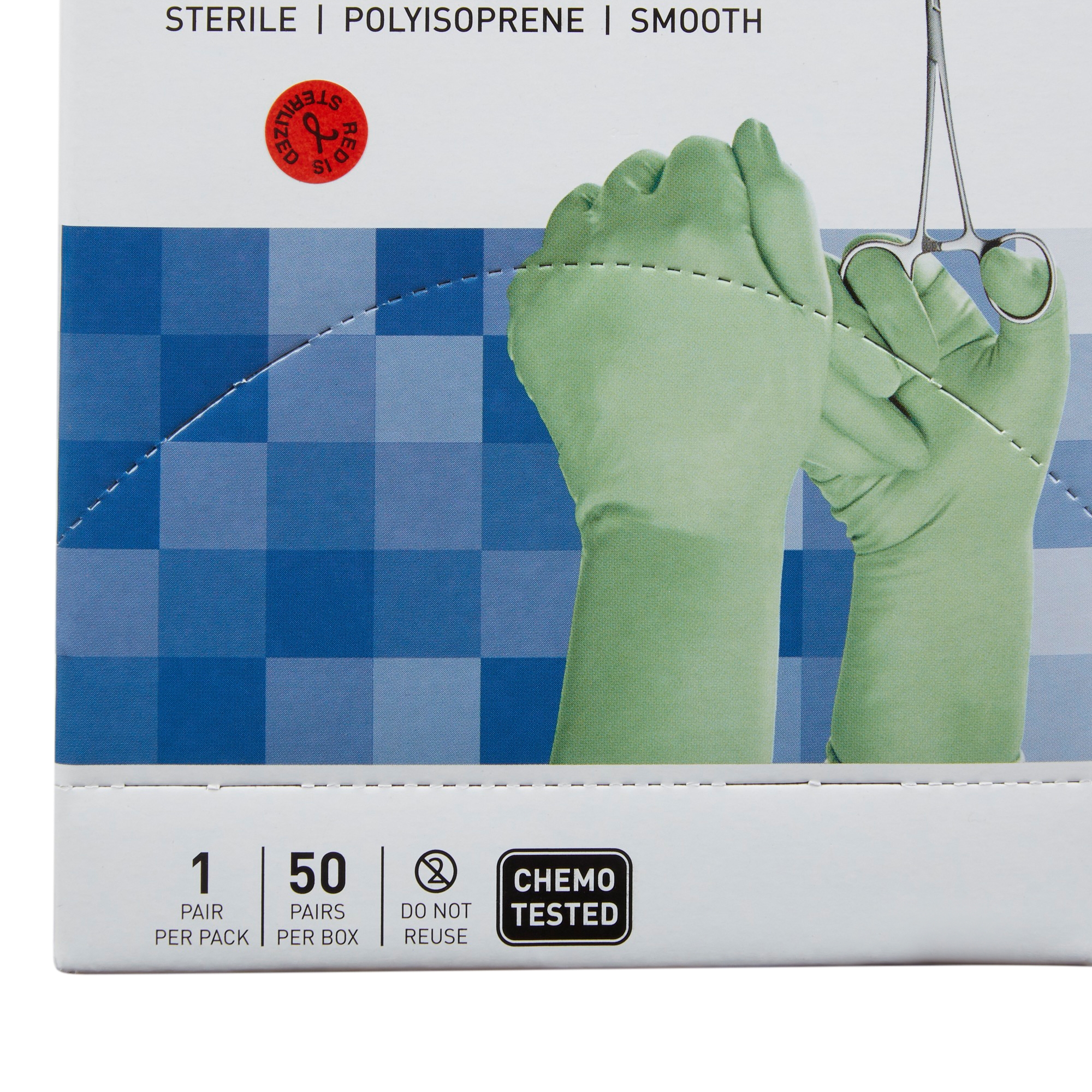 McKesson Brand 20-2070N - McKesson Perry® Performance Plus Polyisoprene Surgical Glove, Size 7, Green - 1/Pair, 50/Box, 200/Case