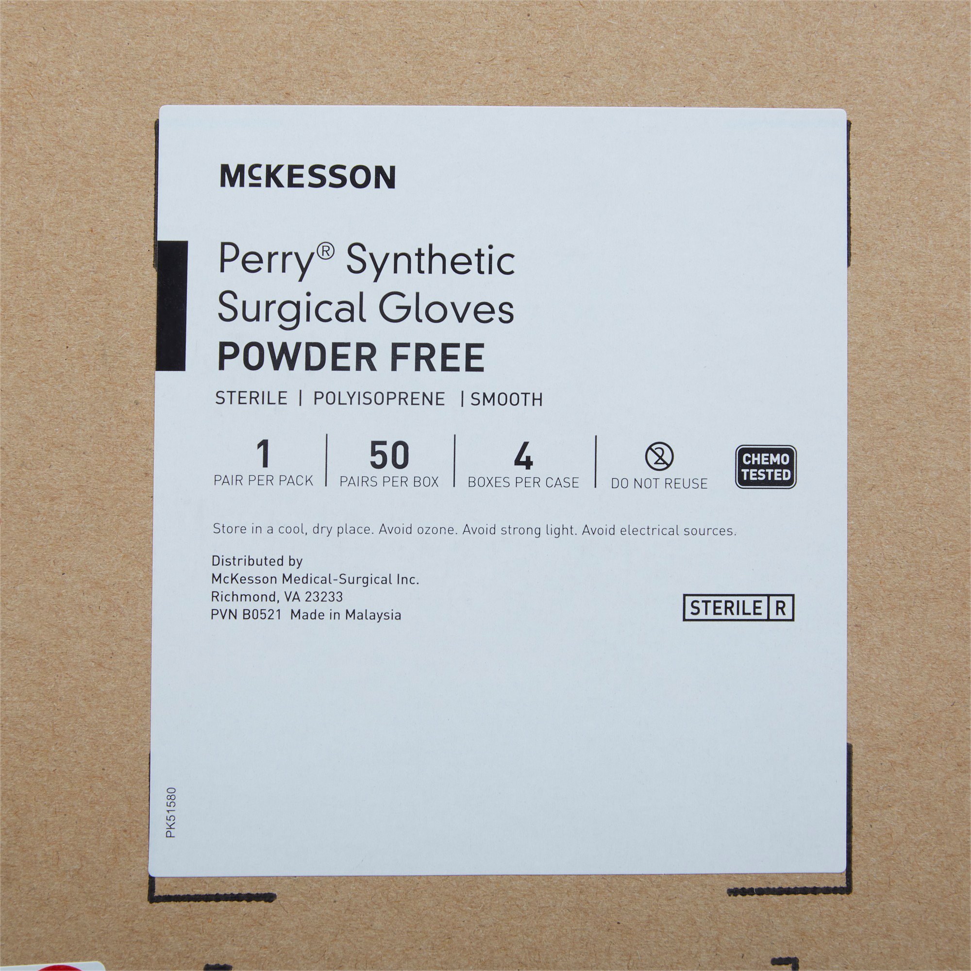 McKesson Brand 20-2070N - McKesson Perry® Performance Plus Polyisoprene Surgical Glove, Size 7, Green - 1/Pair, 50/Box, 200/Case