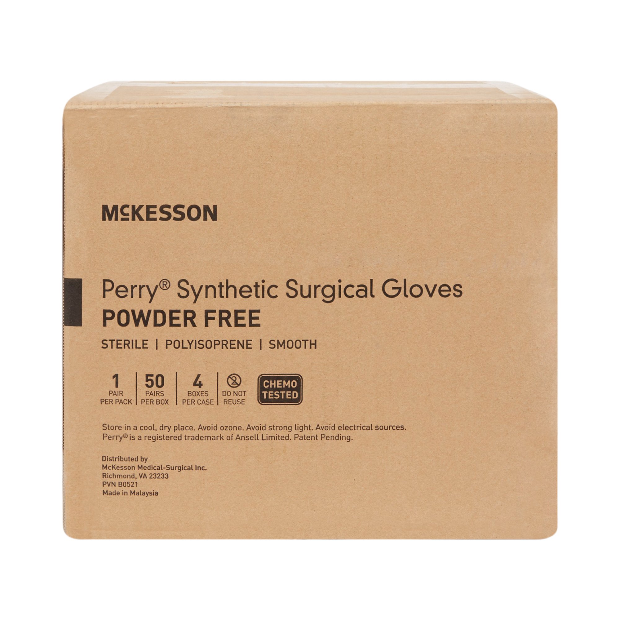 McKesson Brand 20-2075N - McKesson Perry® Performance Plus Polyisoprene Surgical Glove, Size 7.5, Green - 1/Pair, 50/Box, 200/Case