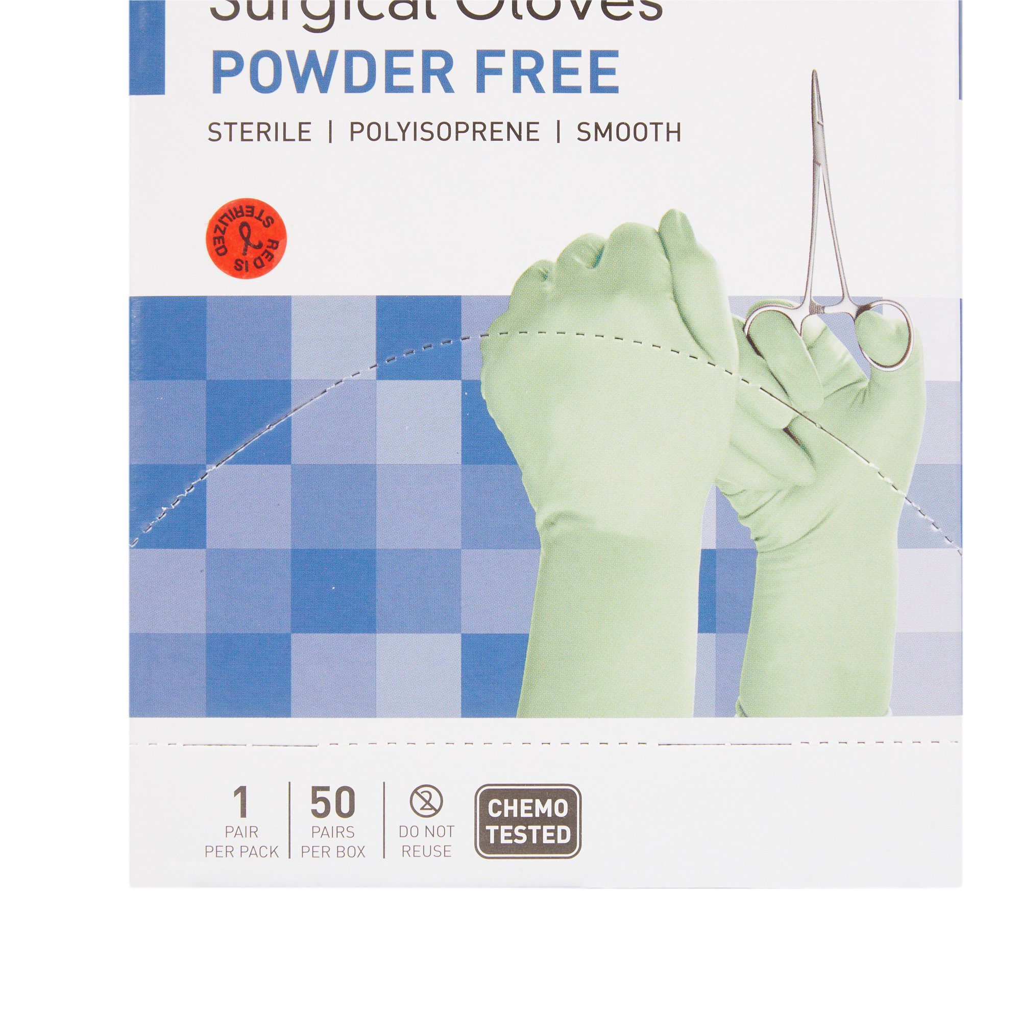 McKesson Brand 20-2075N - McKesson Perry® Performance Plus Polyisoprene Surgical Glove, Size 7.5, Green - 1/Pair, 50/Box, 200/Case
